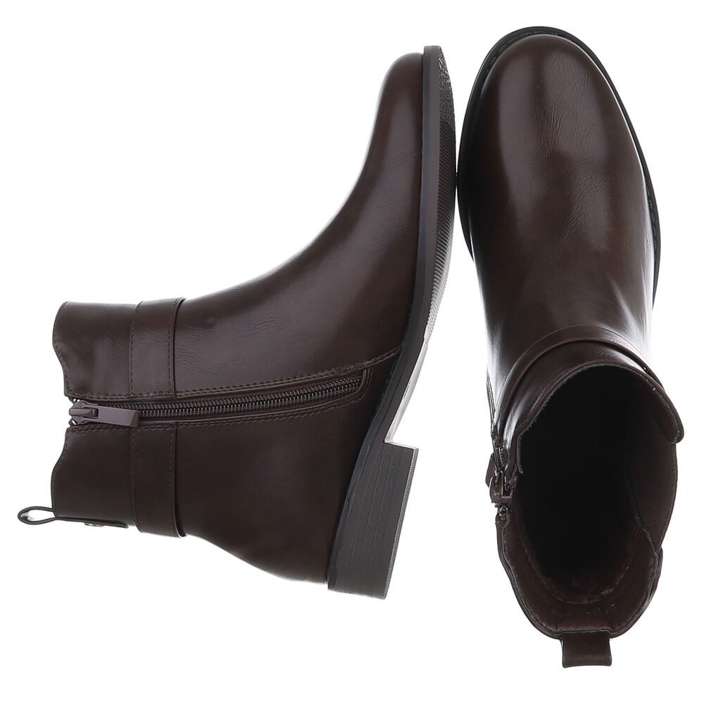 Ital-Design Elegante Damen-Stiefelette mit Schnalle und günstig online kaufen