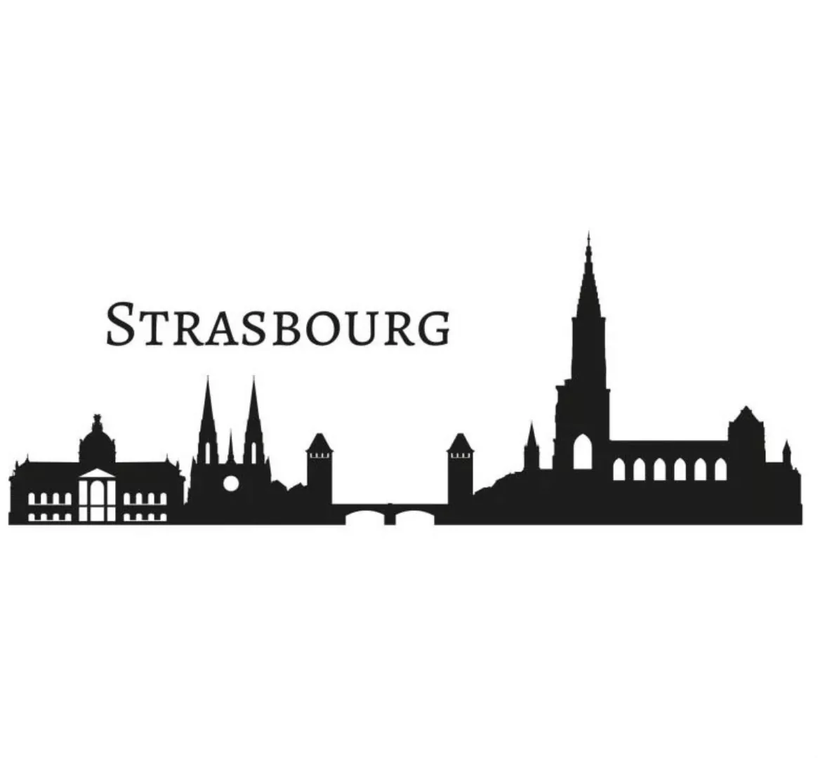 Wall-Art Wandtattoo "Stadt Skyline Strasbourg 120cm", (1 St.) günstig online kaufen