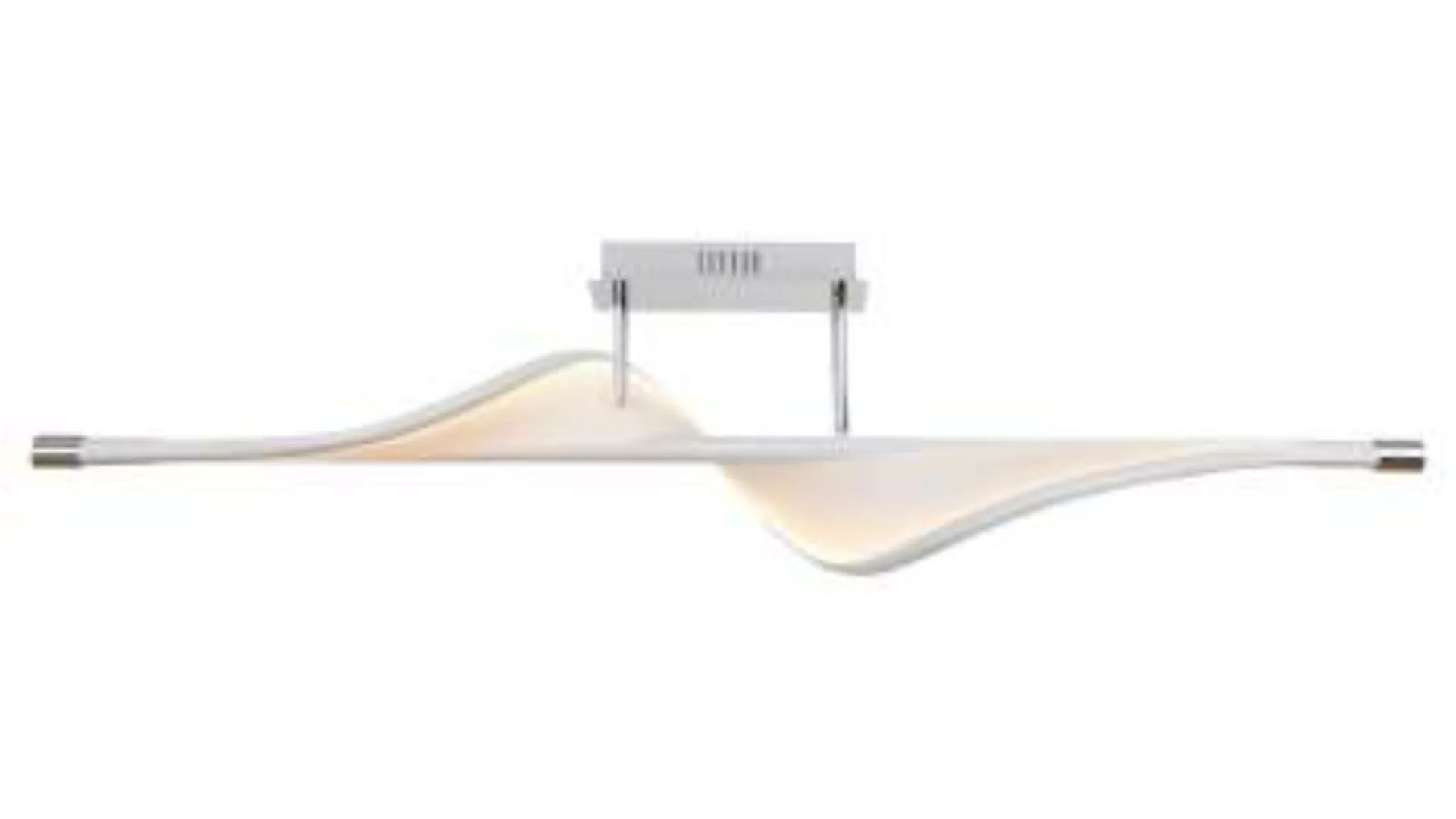Lange LED Deckenleuchte in Chrom Weiß 27W blendarm günstig online kaufen