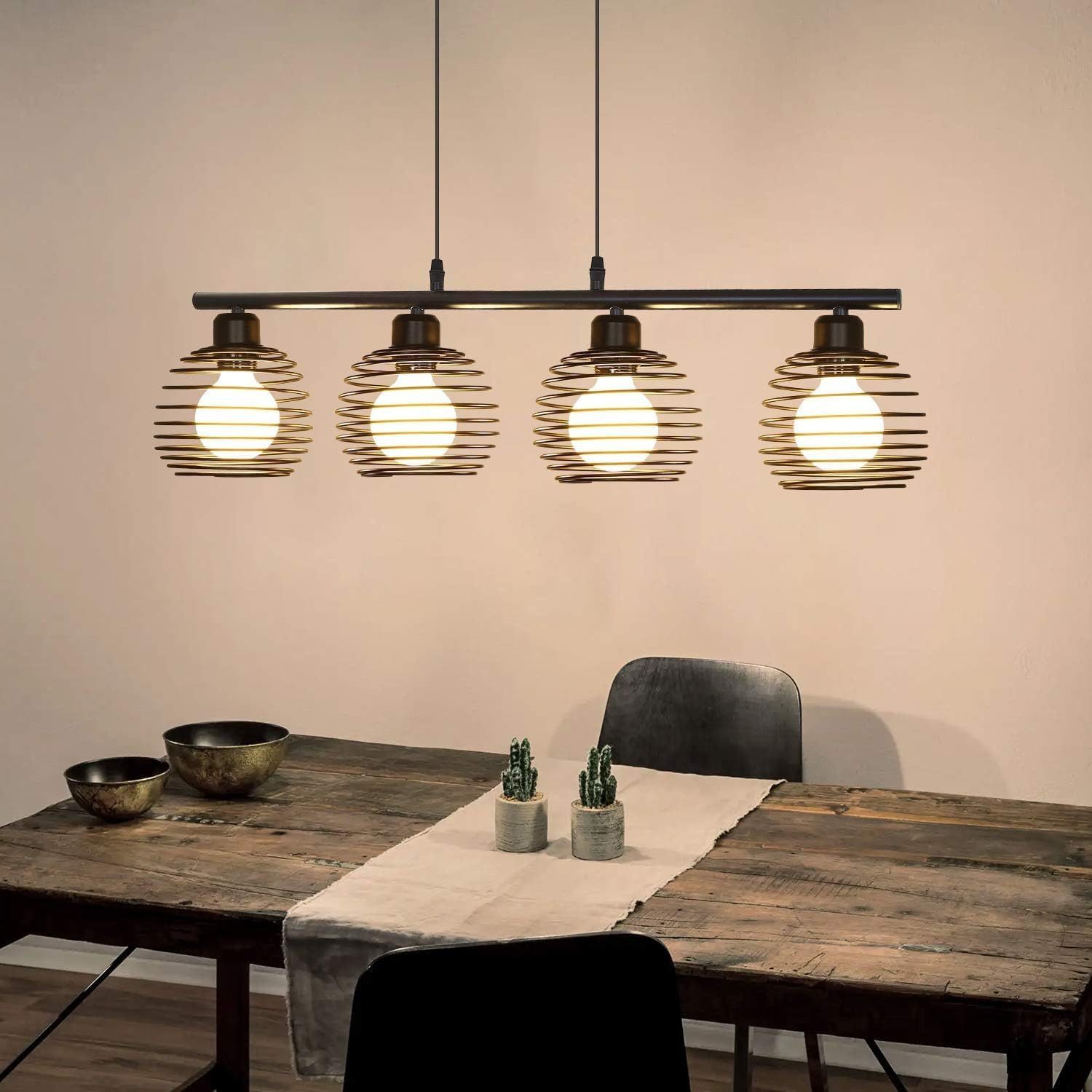 Nettlife Pendelleuchte Esstisch Schwarz Vintage E27 günstig online kaufen