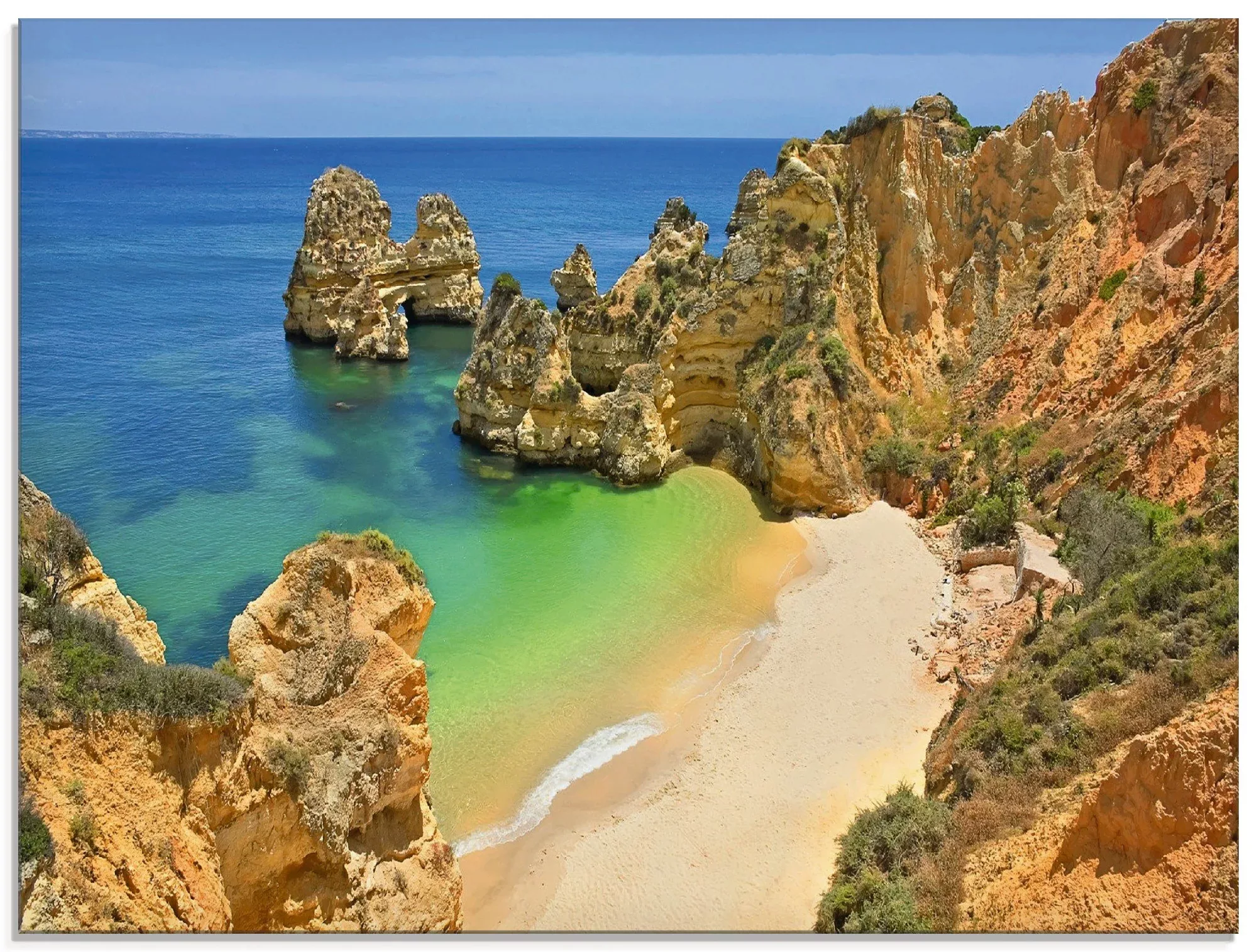 Artland Glasbild "Farbige Algarveküste", Strand, (1 St.), in verschiedenen günstig online kaufen