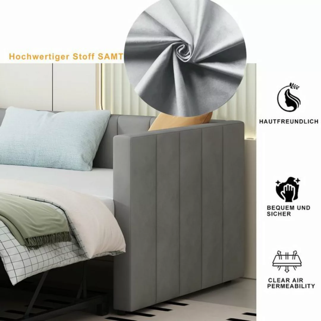 WISHDOR Polsterbett Daybett Tagesbett Schlafsofa Funktionsbett Doppelbett K günstig online kaufen