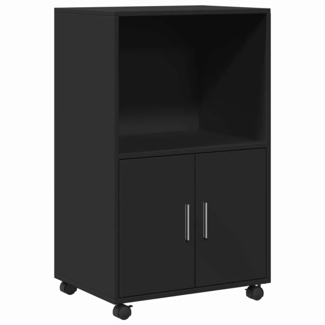 vidaXL Sideboard Rollschrank Schwarz 55x40x91 cm günstig online kaufen