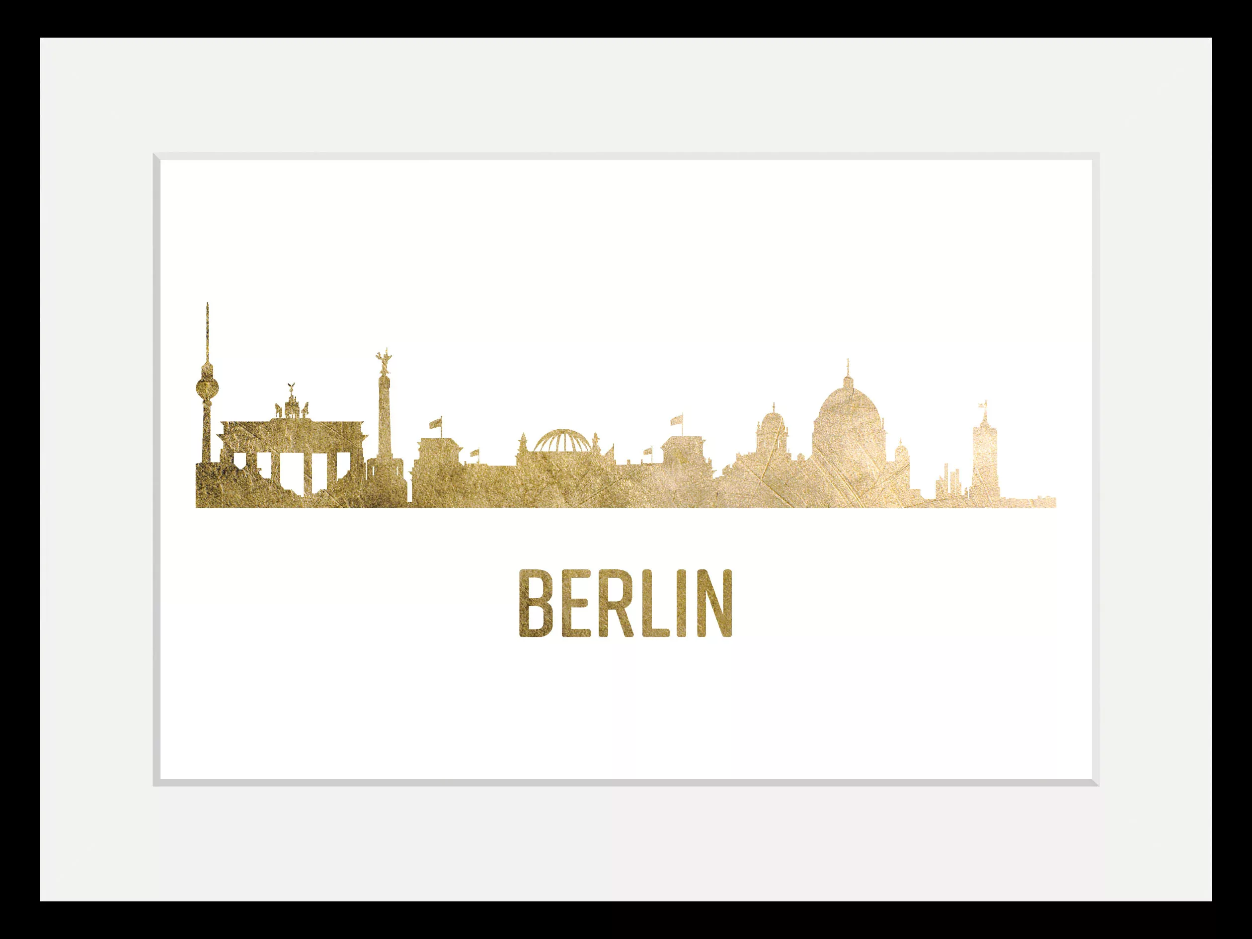 queence Bild »Berlin Skyline GOLD«, Städte, (1 St.) günstig online kaufen