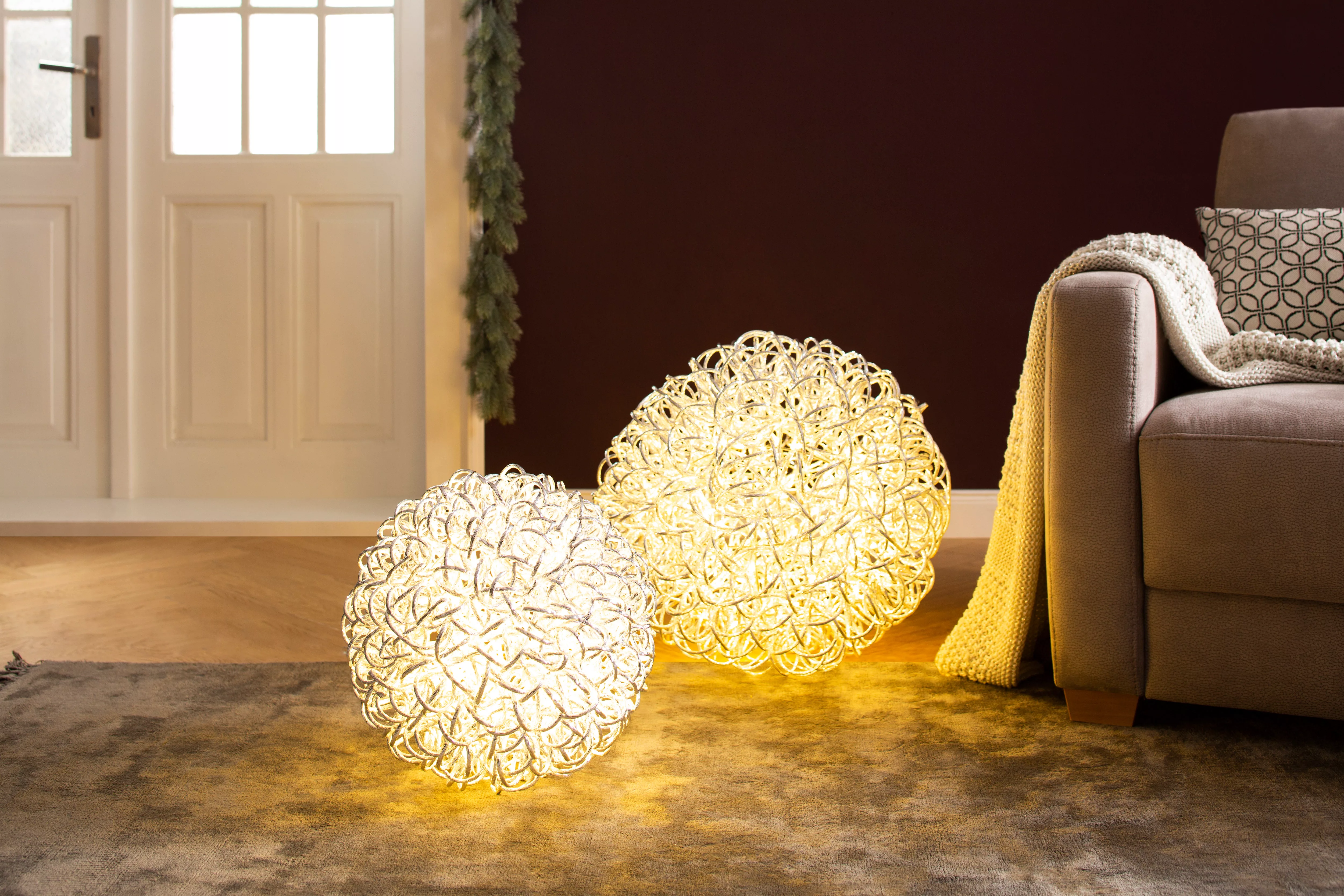 AM Design LED Dekolicht, in Kugelform, Geflecht, Weihnachtsdeko aussen günstig online kaufen