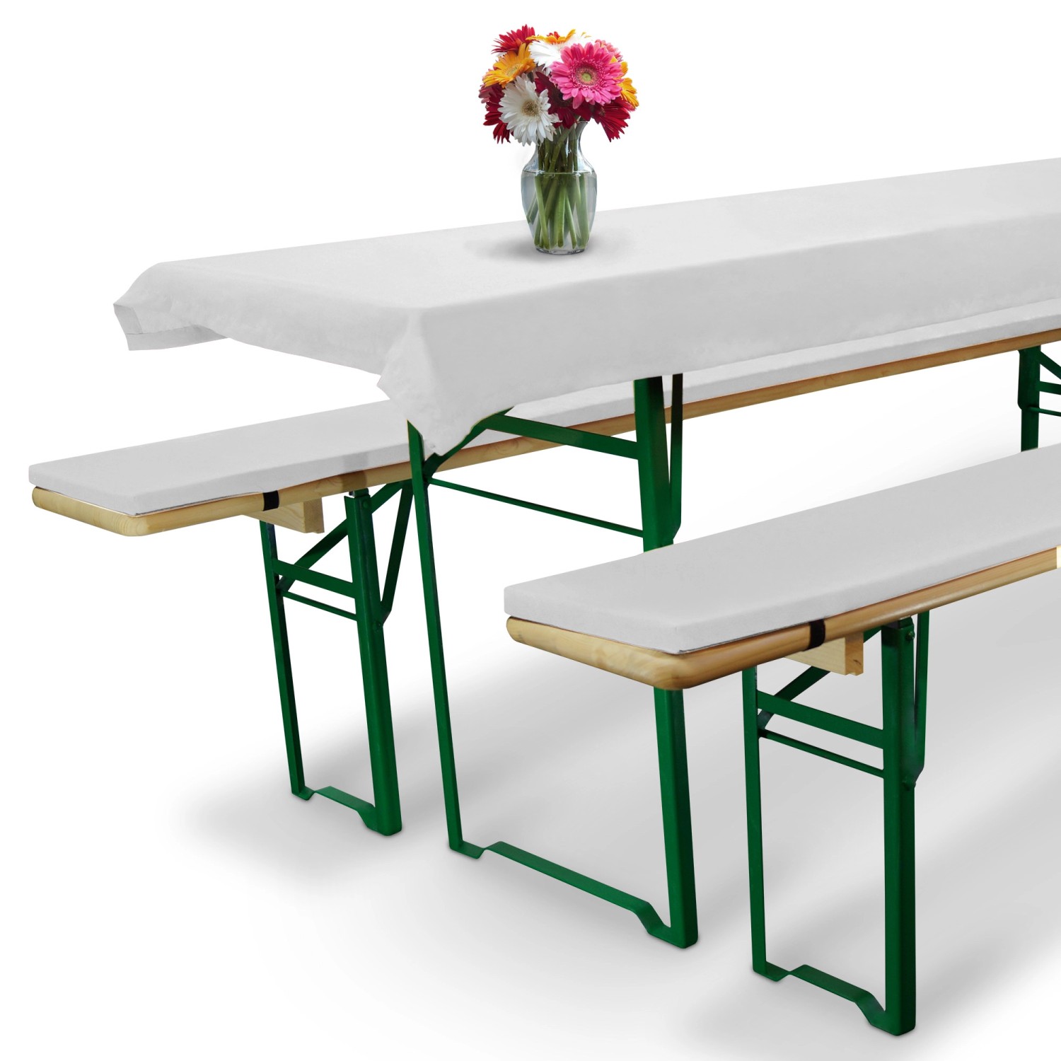 Beautissu Comfort XS Bierbankauflage 70cm Weiß 3tlg günstig online kaufen