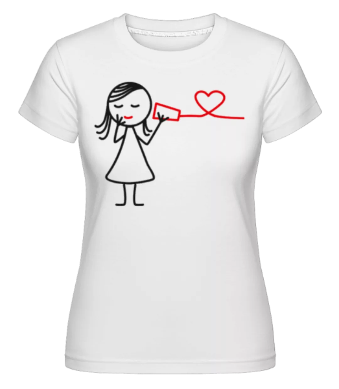 Schnurtelefon Frau · Shirtinator Frauen T-Shirt günstig online kaufen