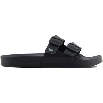 Emporio Armani  Zehensandalen Beach Double Strap Slides Black/White günstig online kaufen