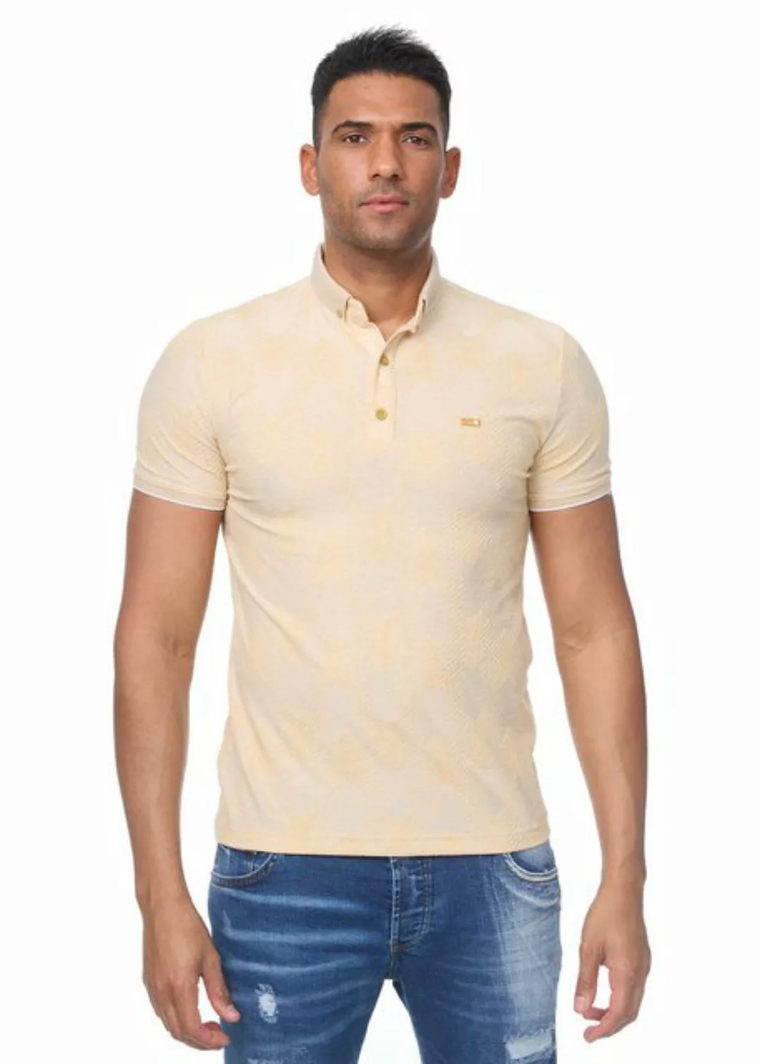 Denim Distriqt Poloshirt Modernes sommerliches Herren Poloshirt mit feinen günstig online kaufen