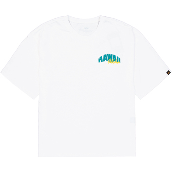 Alpha Industries  T-Shirts & Poloshirts Hawaii Aloha Backprint T-Shirt - wh günstig online kaufen