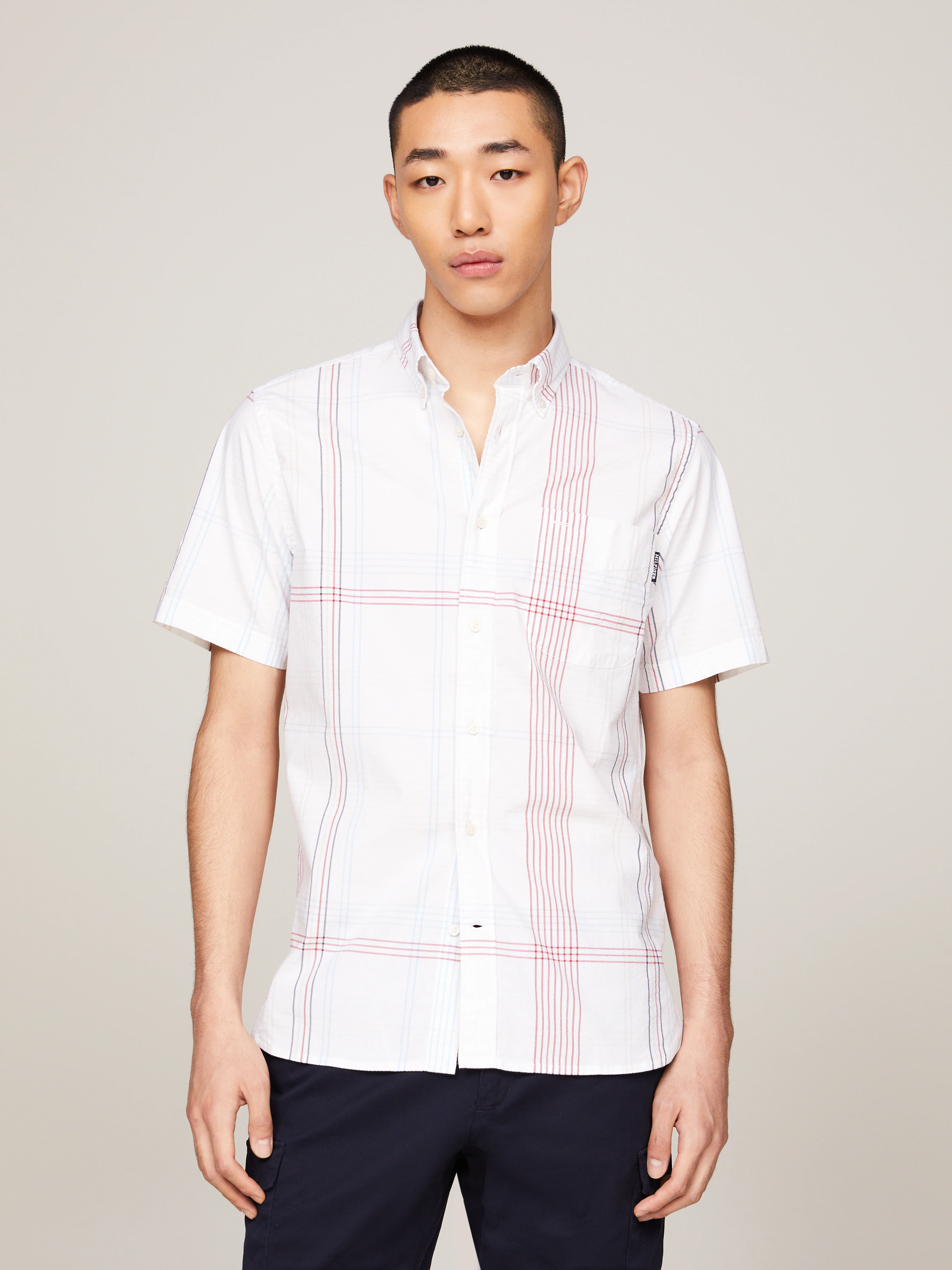 Tommy Hilfiger Kurzarmhemd "RWB LINE CHECK RF SHIRT S/S" günstig online kaufen