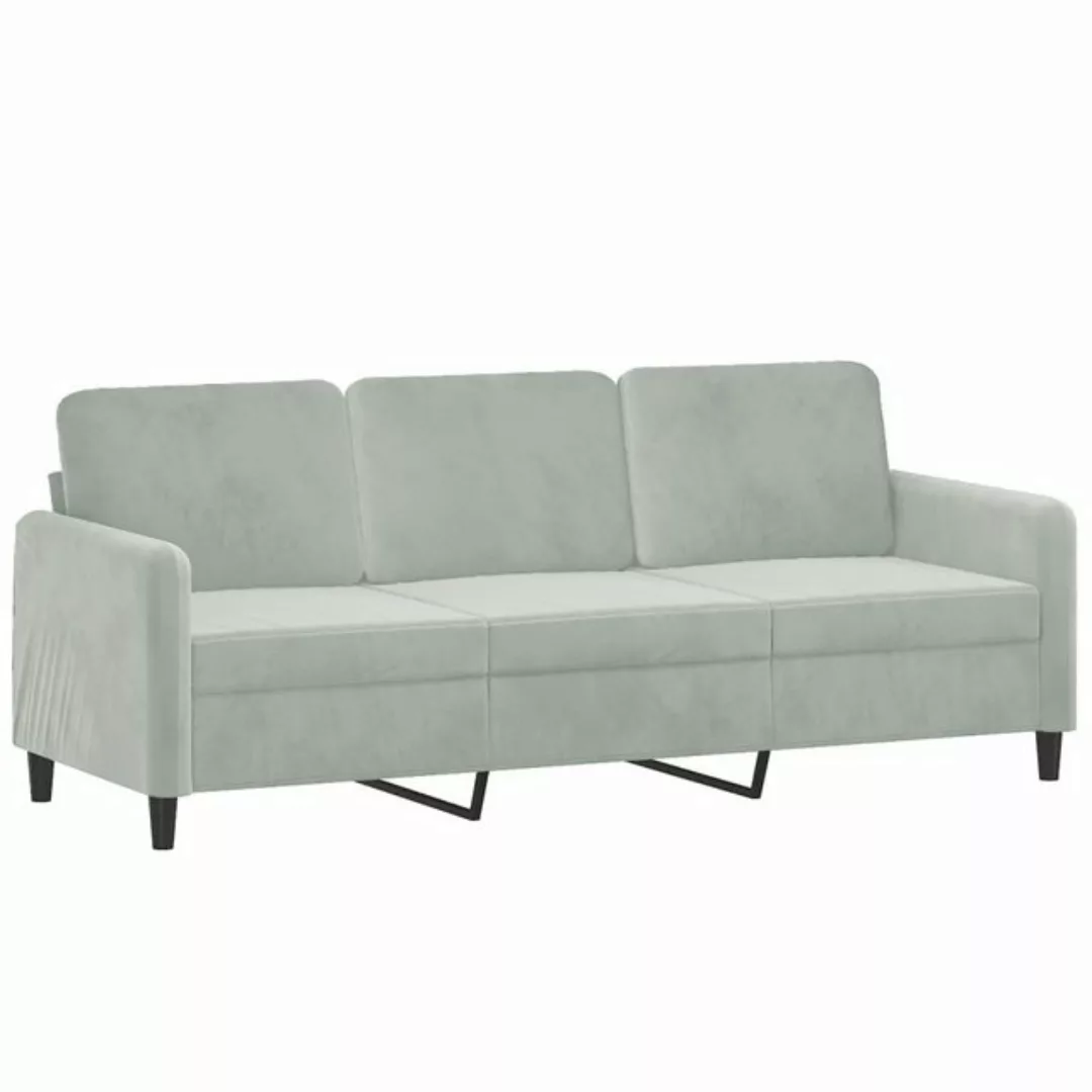 vidaXL Sofa, 3-Sitzer-Sofa Dunkelgrau 180 cm Samt günstig online kaufen