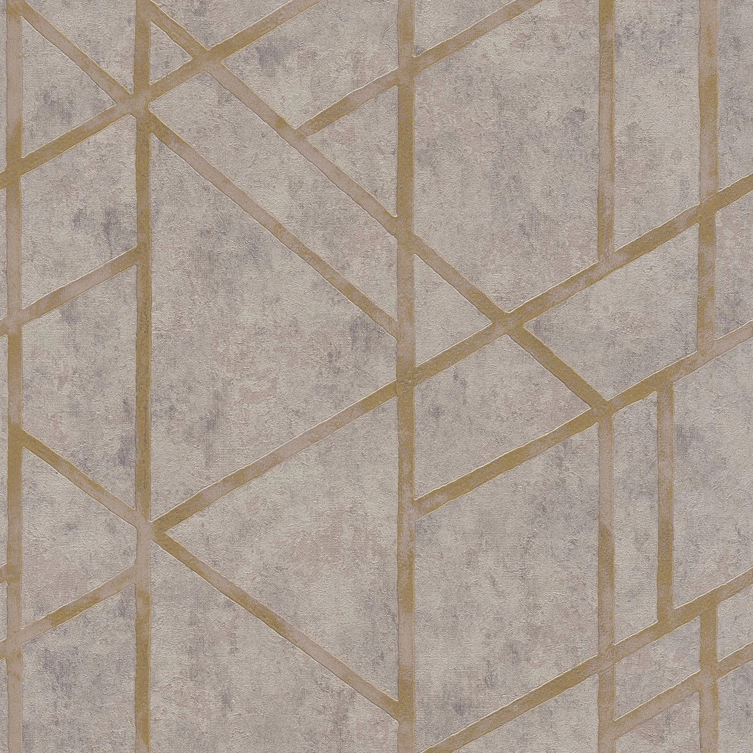PROFHOME 369283-GU Grafik Tapete Geometrisch schimmernd Gold Beige Grau 0,5 günstig online kaufen