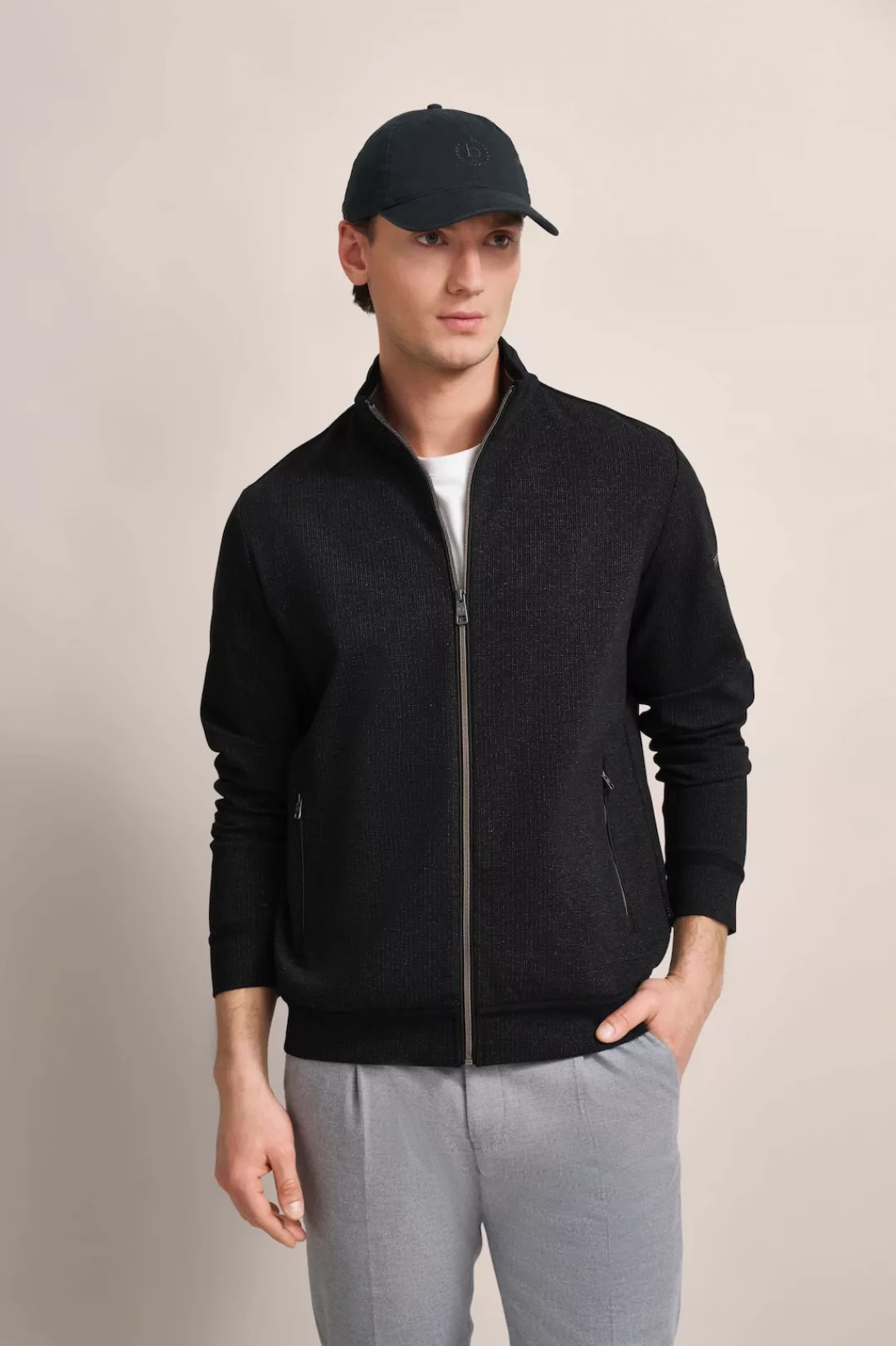 bugatti Sweatjacke mit leichter Struktur günstig online kaufen