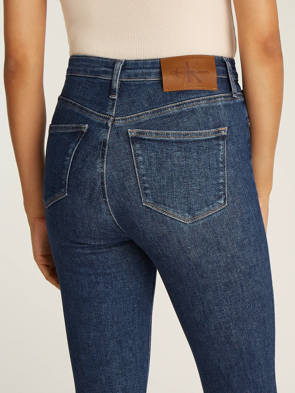 Calvin Klein Jeans Skinny-fit-Jeans "HIGH RISE SUPER SKINNY ANKLE", in blau günstig online kaufen