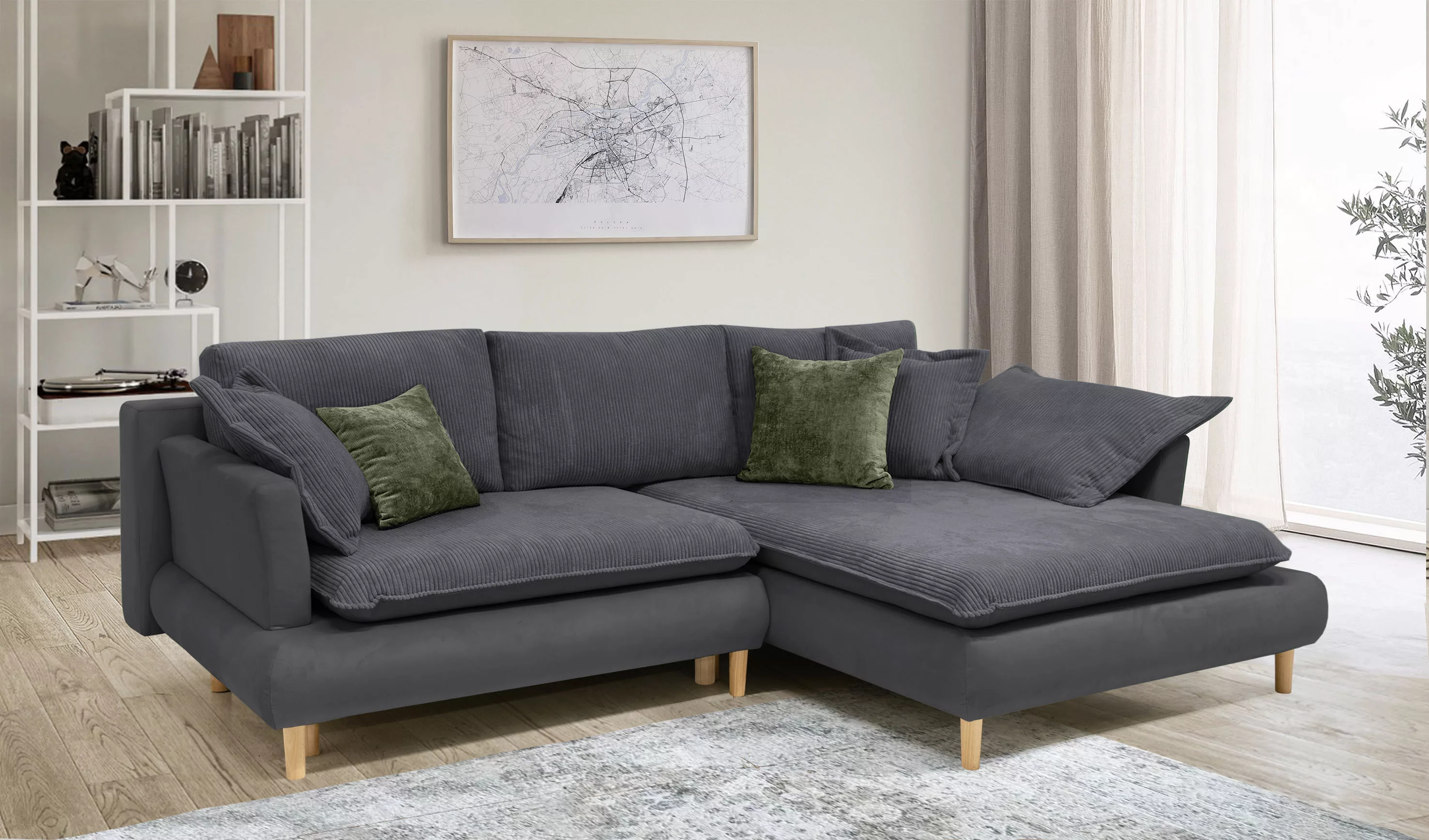 COLLECTION AB Ecksofa "Mandela L-Form", mit Bettfunktion und Bettkasten günstig online kaufen