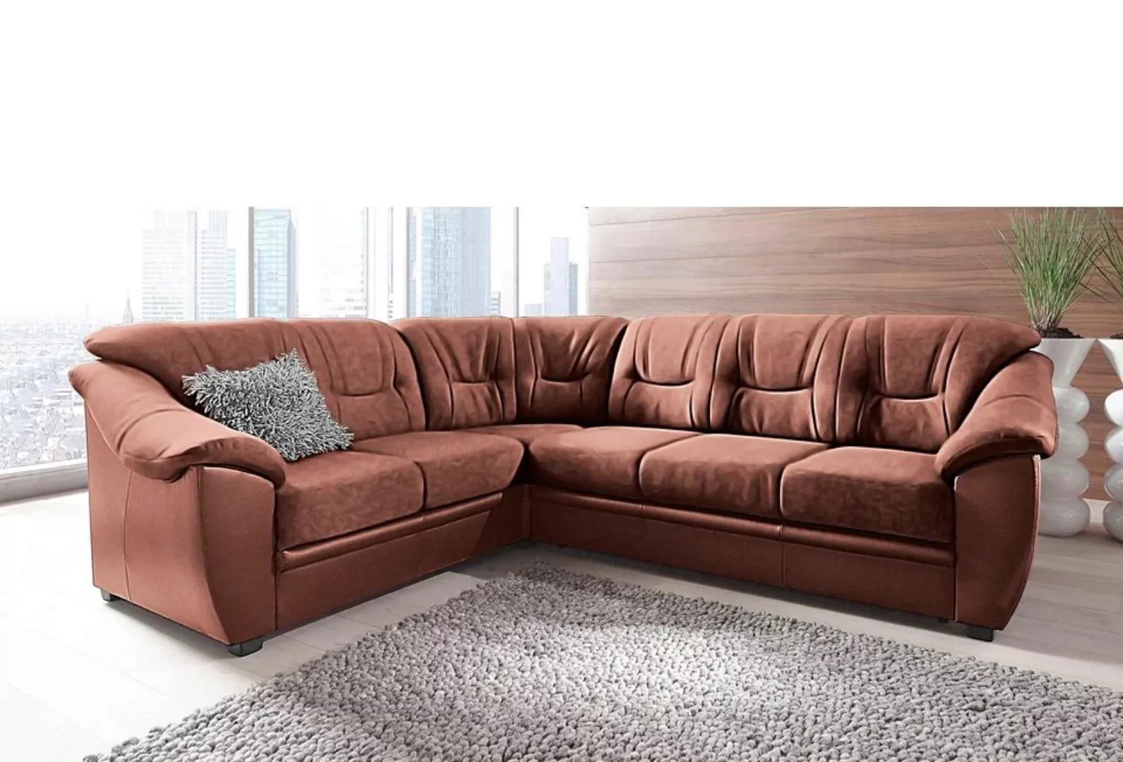 sit&more Ecksofa "Savona L-Form", wahlweise mit Bettfunktion, inklusive Fed günstig online kaufen