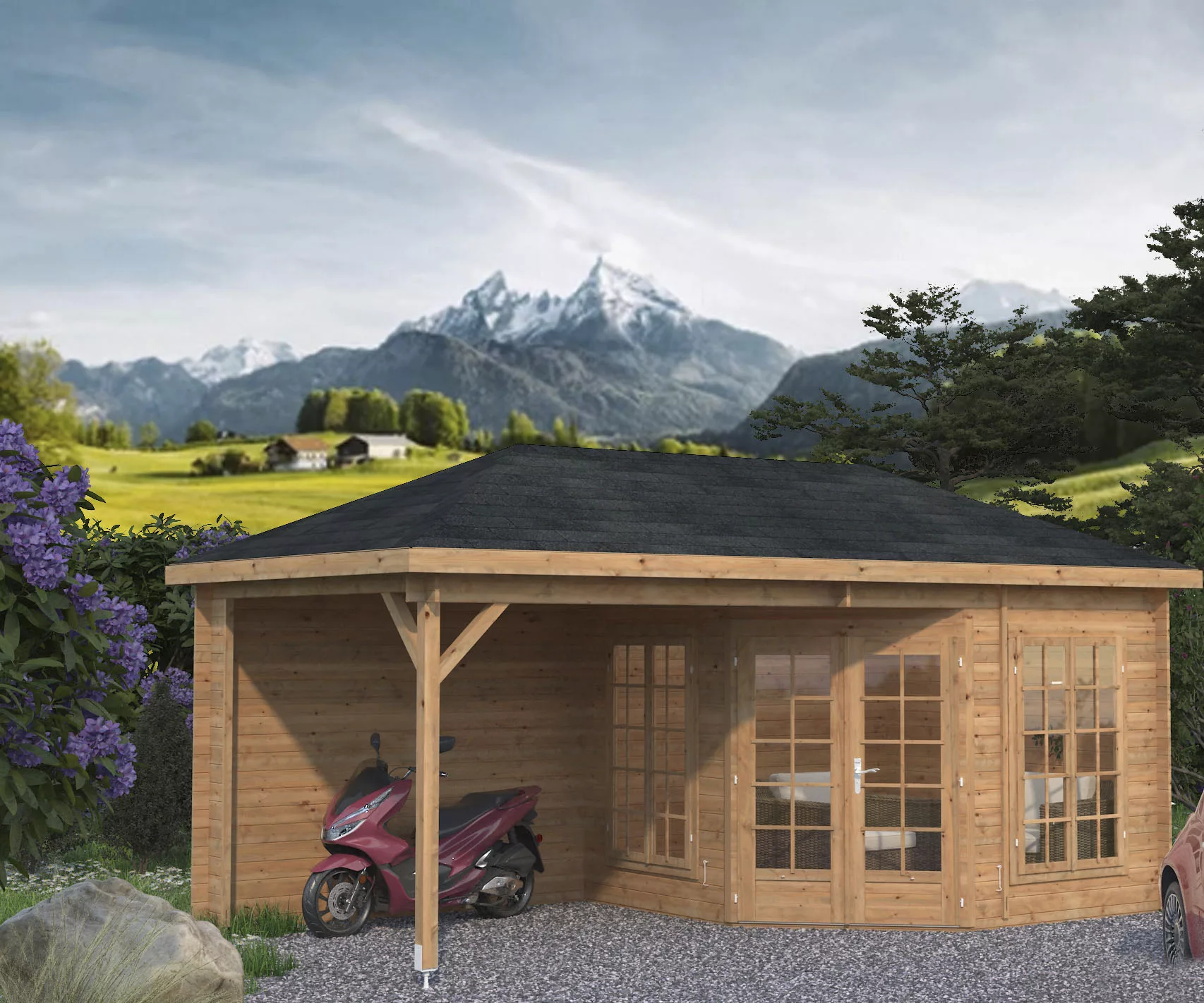 Palmako Gartenhaus "Pavillon Melanie", hellbraun günstig online kaufen