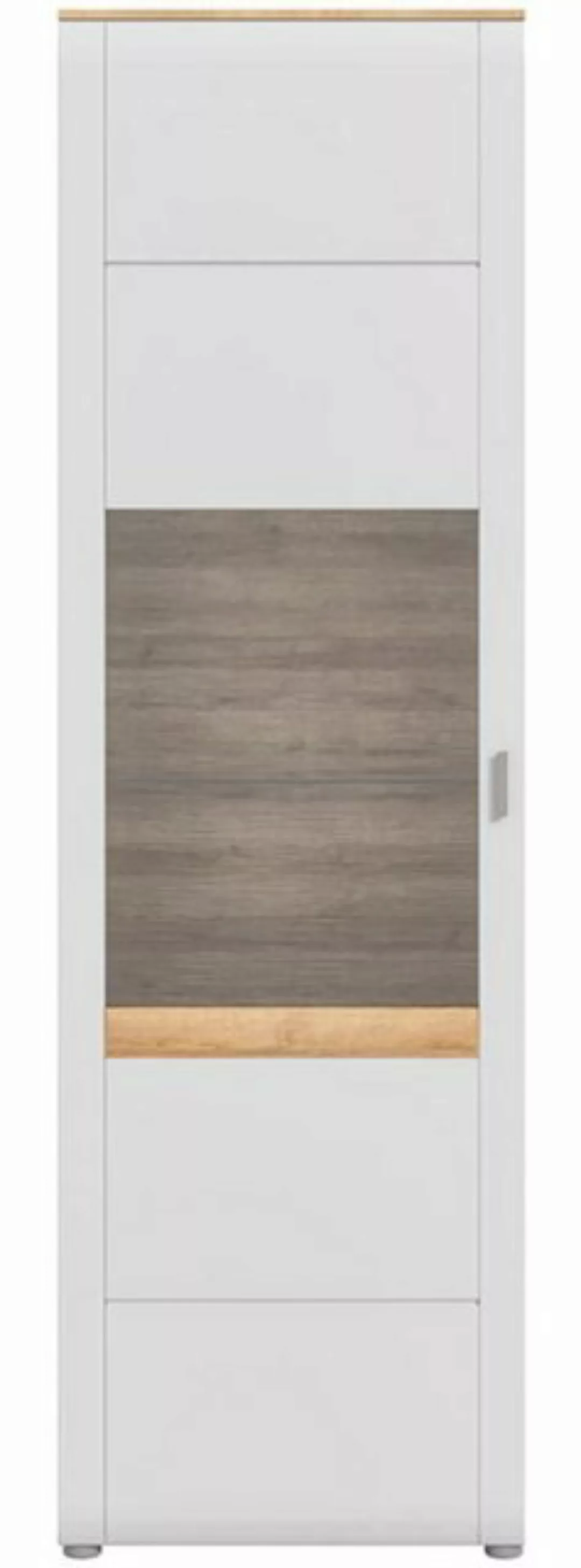 xonox.home Vitrine in Ashgrey Matt - 61x202x37cm (BxHxT) günstig online kaufen