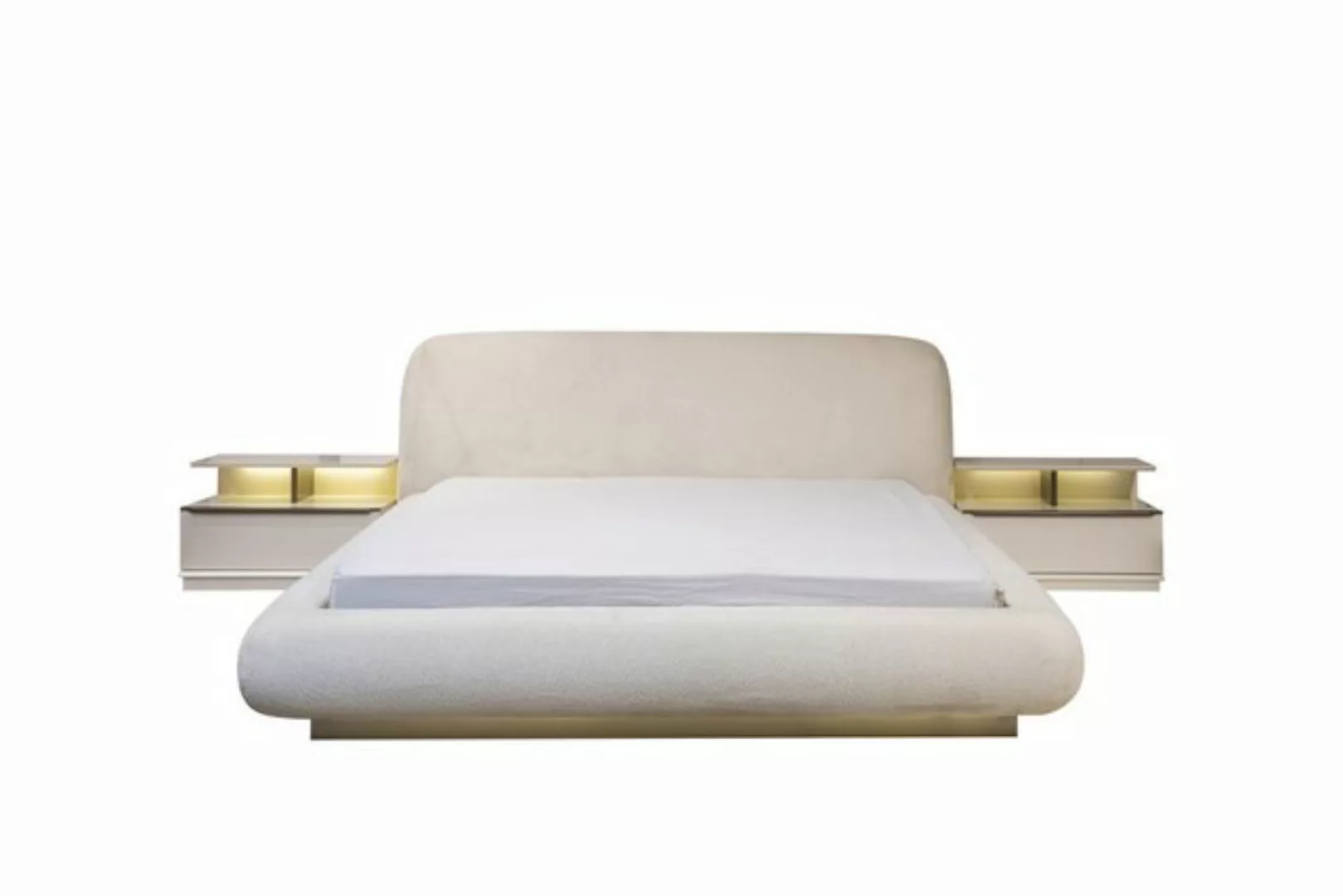 JVmoebel Bett Weißes Schlafzimmer Set Designer Doppelbett Luxuriöse 2x Nach günstig online kaufen