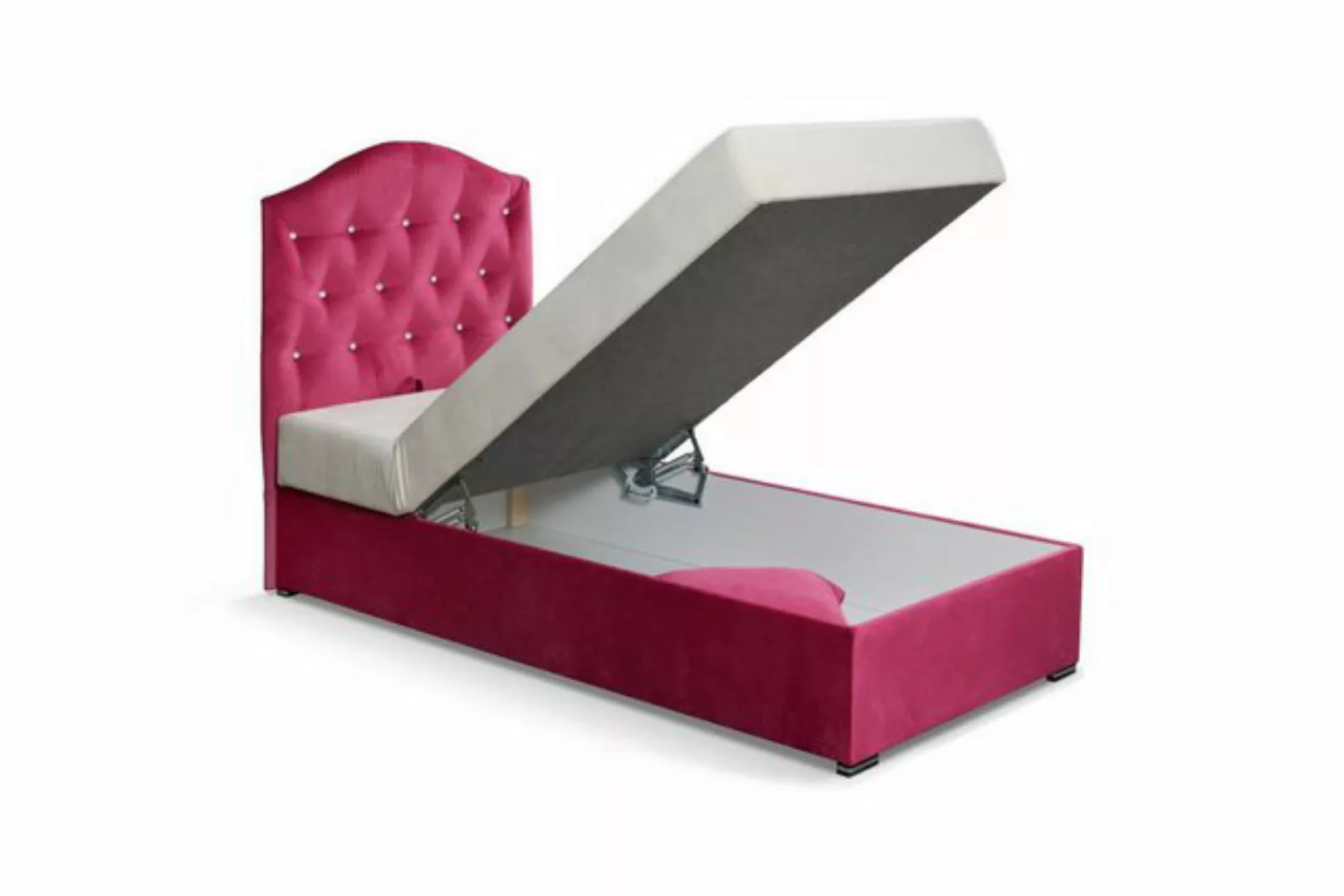 Xlmoebel Bett Textilbetten Premium Stil Gestell Chesterfield Einzelbett (Ei günstig online kaufen