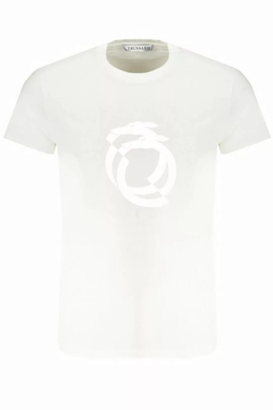 Trussardi T-Shirt Weißes Herren-Kurzarm-T-Shirt mit Rundhals und günstig online kaufen