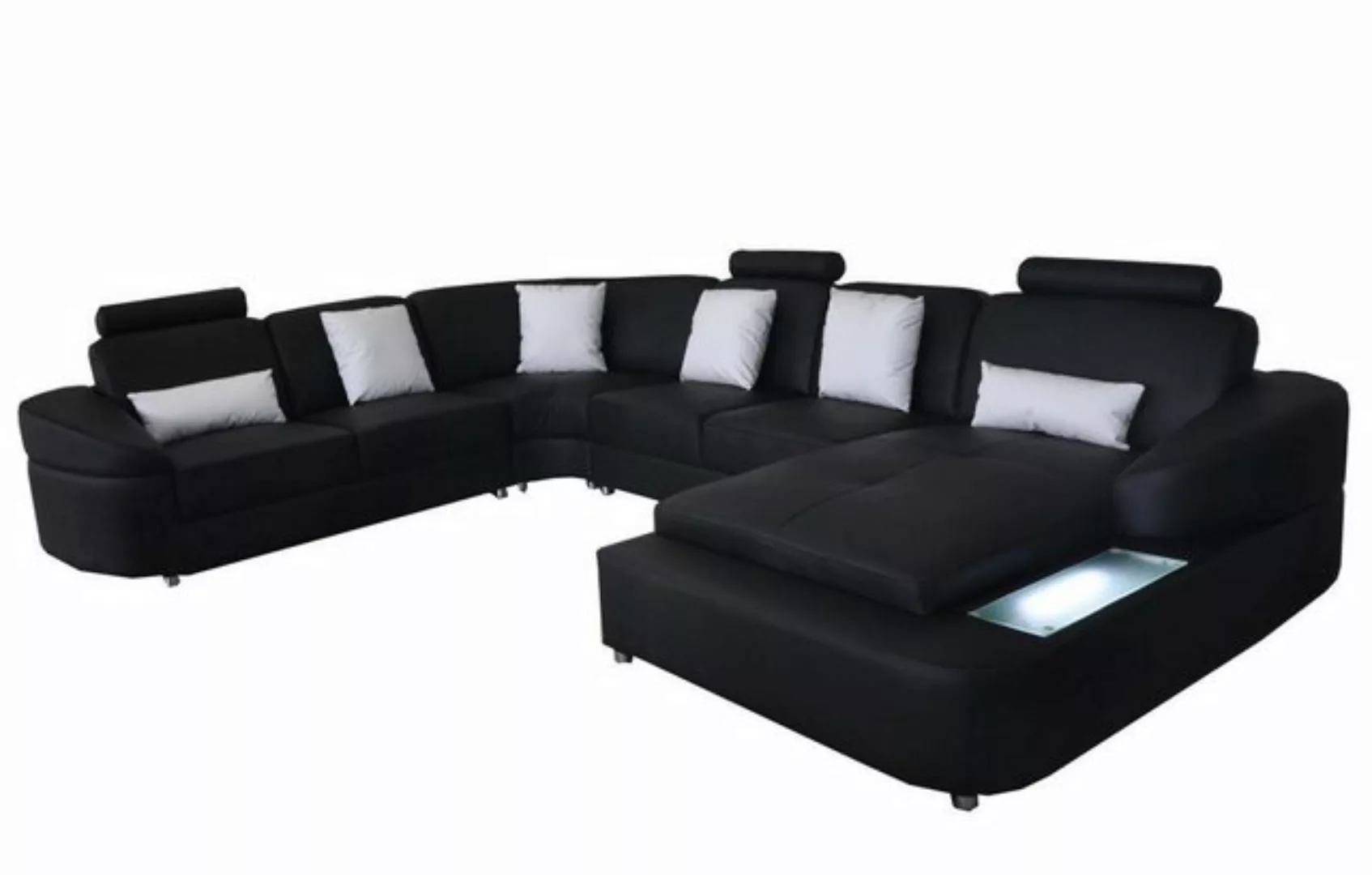 JVmoebel Sofa Leder Sofa mit USB Couch Wohnlandschaft Eck Garnitur Design M günstig online kaufen