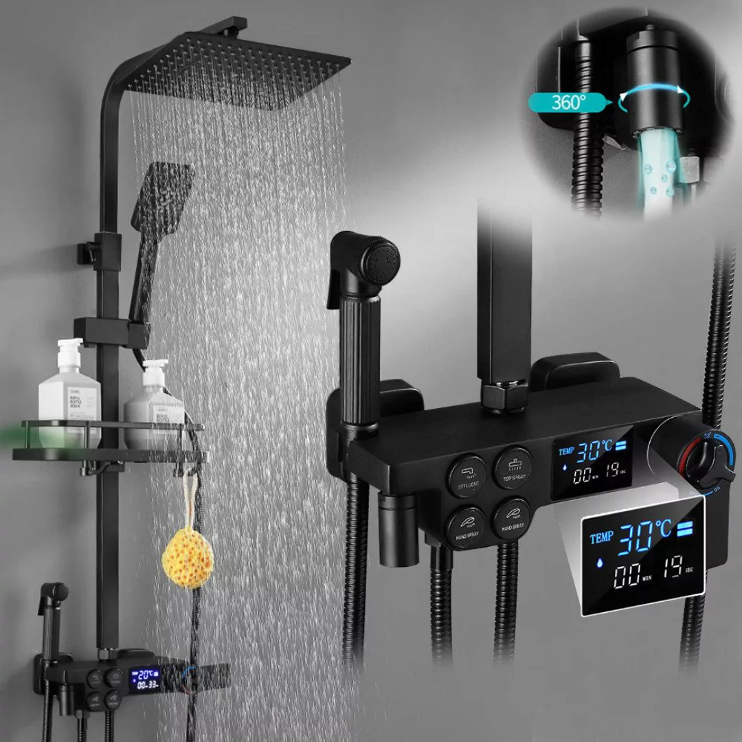 XERSEK Duschsystem Regendusche set Überkopfbrauseset Brauseset günstig online kaufen