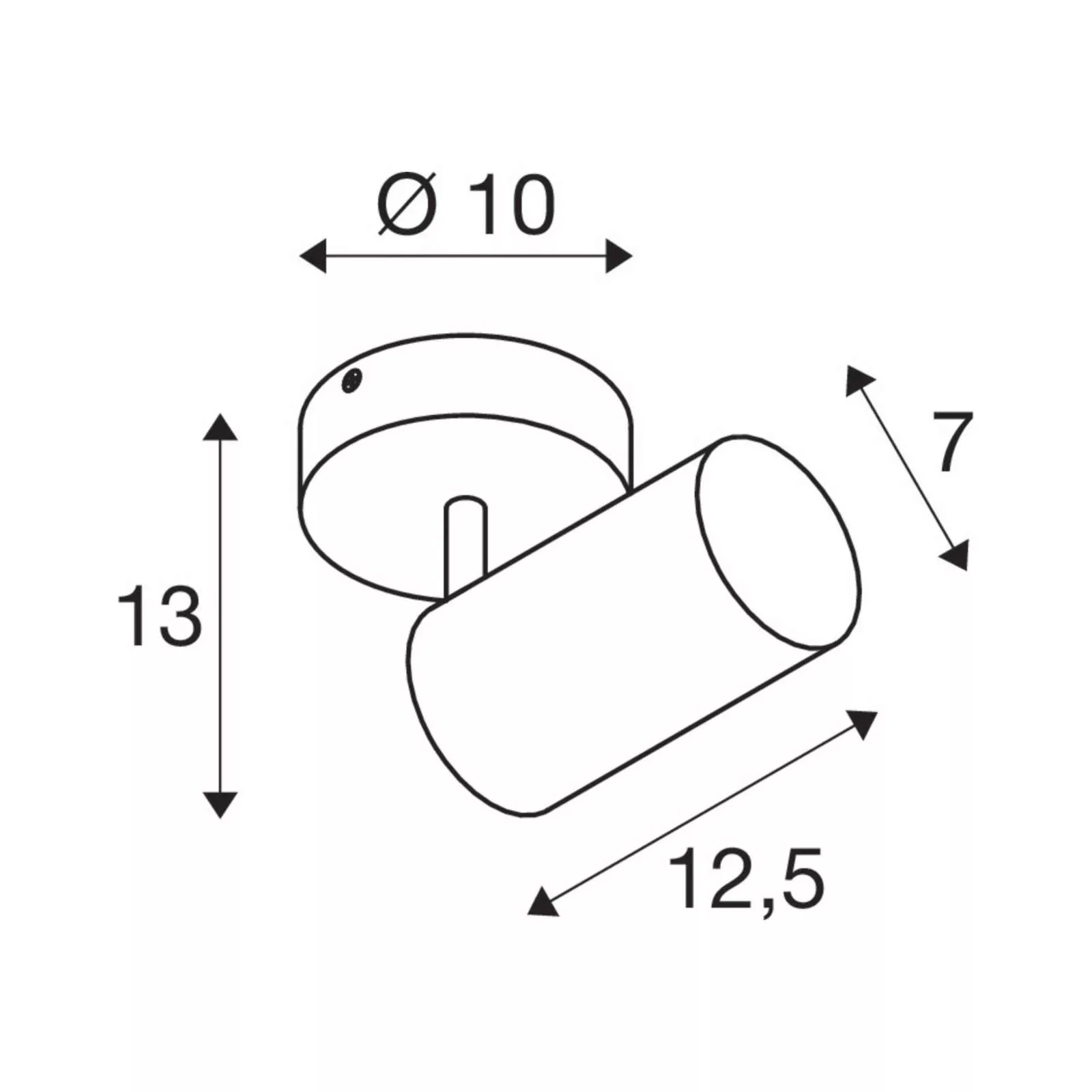 SLV Asto Tube Deckenspot GU10 einflammig weiß günstig online kaufen