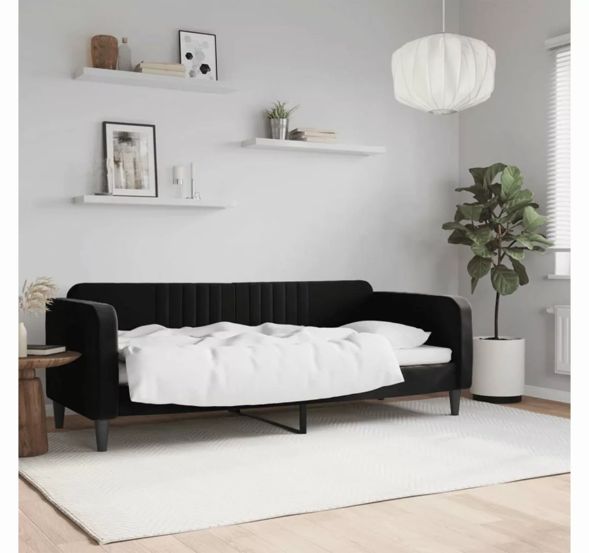 furnicato Bett Tagesbett Schwarz 80x200 cm Samt günstig online kaufen