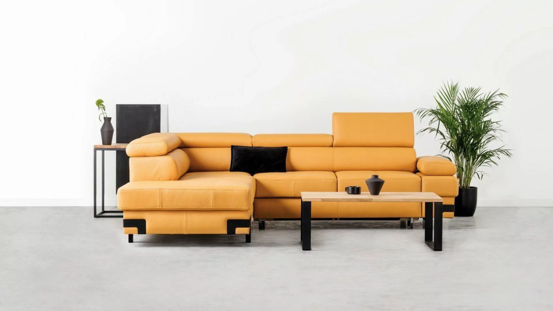 Sofa Dreams Ecksofa Chemnitz L Form orange, L Form mit Schlaffunktion, Bett günstig online kaufen