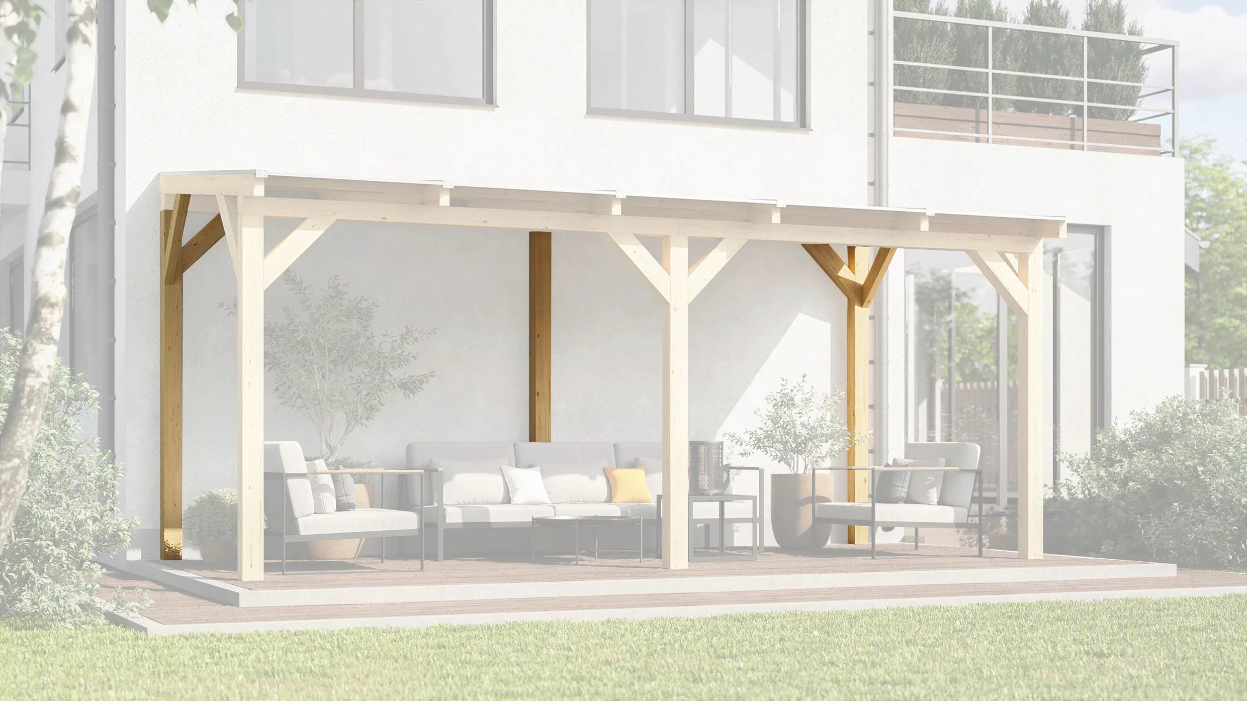weka Terrassendach "Bausatz für Terrassenüberdachung", für die freistehende günstig online kaufen