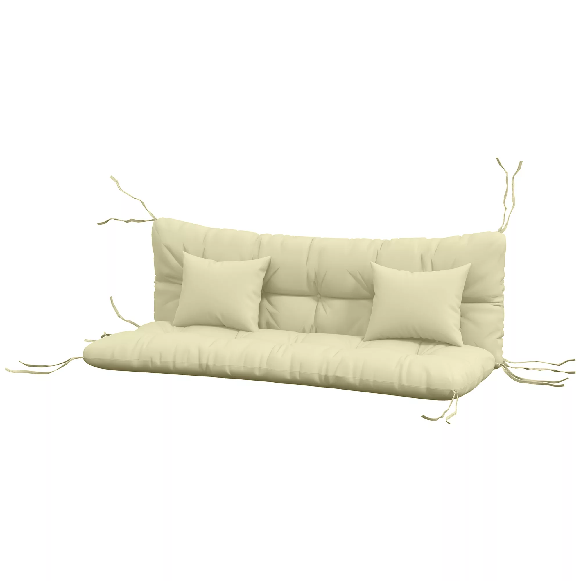 Outsunny Set mit 4 Gartenbankkissen für Gartenschaukel, 1 Sitzkissen, 2 Rüc günstig online kaufen