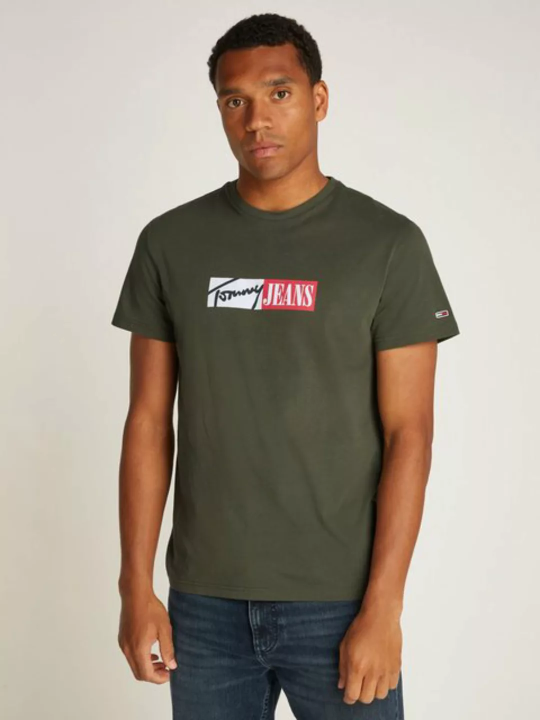 Tommy Jeans T-Shirt TJM SLIM ENTRY GRAPHIC TEE EXT mit Logo auf der Brust günstig online kaufen