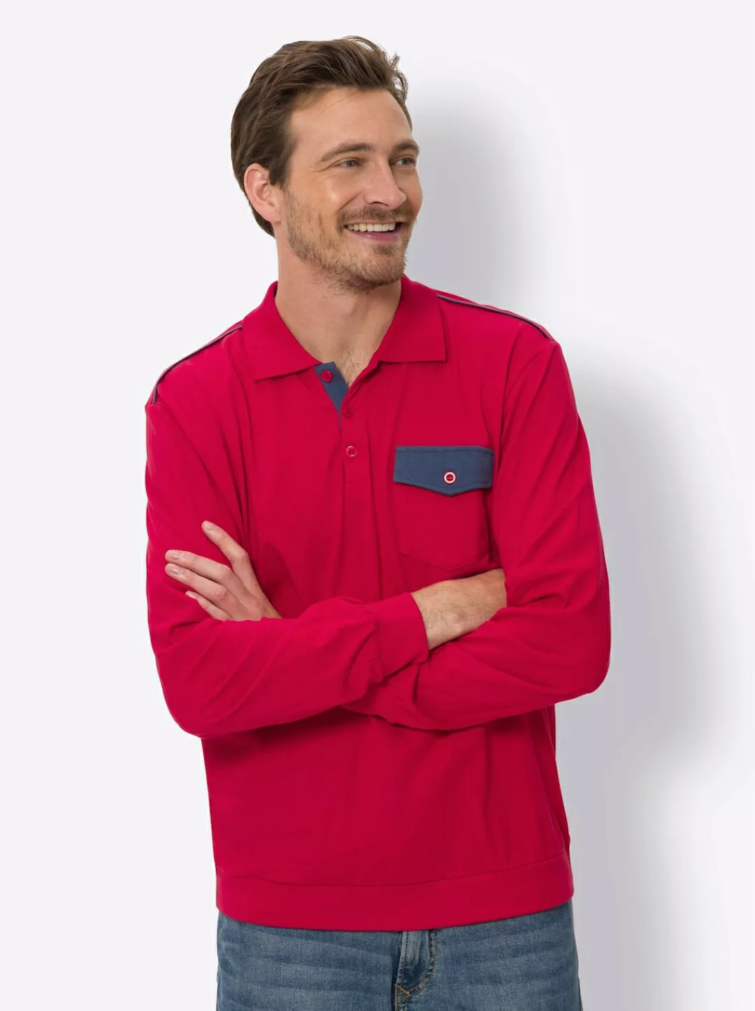 Classic Poloshirt "Langarm-Poloshirt" günstig online kaufen