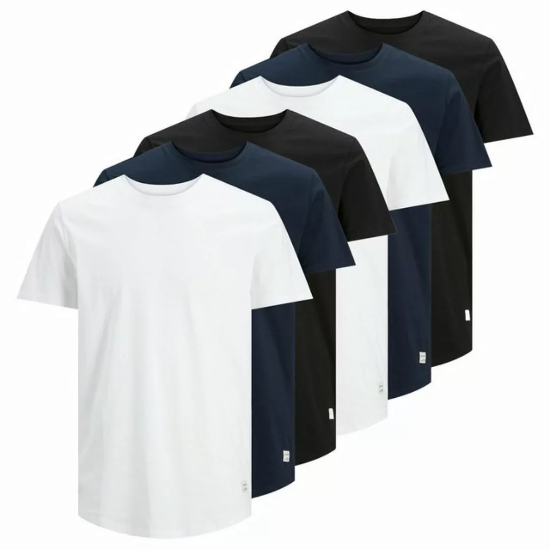 Jack & Jones T-Shirt Herren T-Shirt, 6er Pack - JJENOA TEE 6PK günstig online kaufen