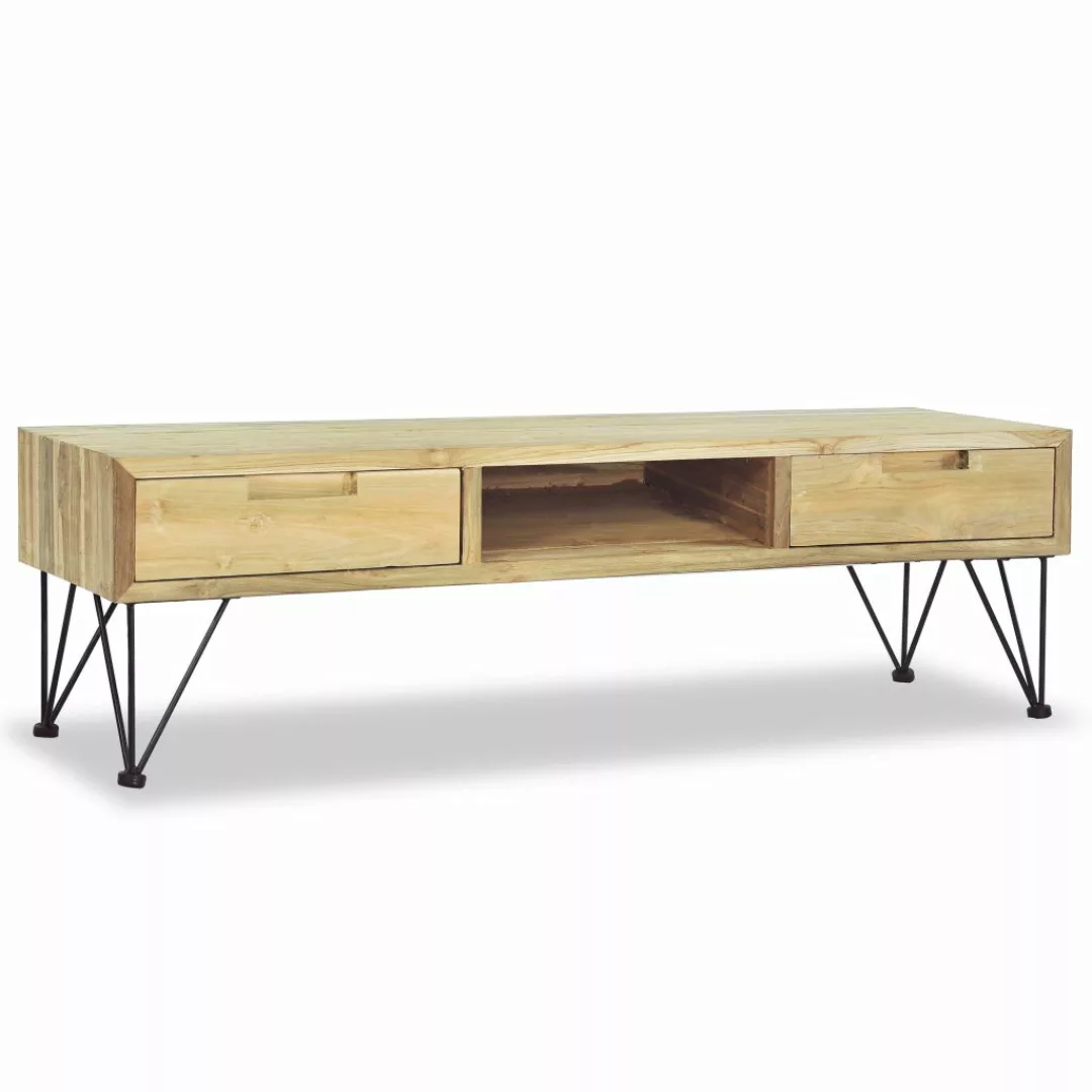 Tv-schrank 120 X 35 X 35 Cm Teak Massiv günstig online kaufen