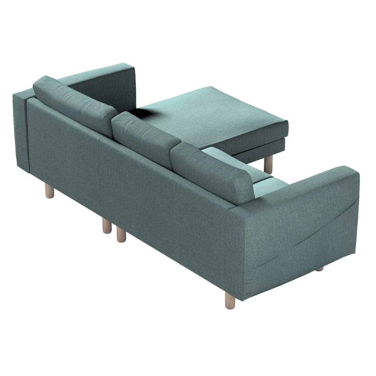 Bezug für Norsborg 3-Sitzer Sofa mit Recamiere, grau- blau, Norsborg Bezug günstig online kaufen