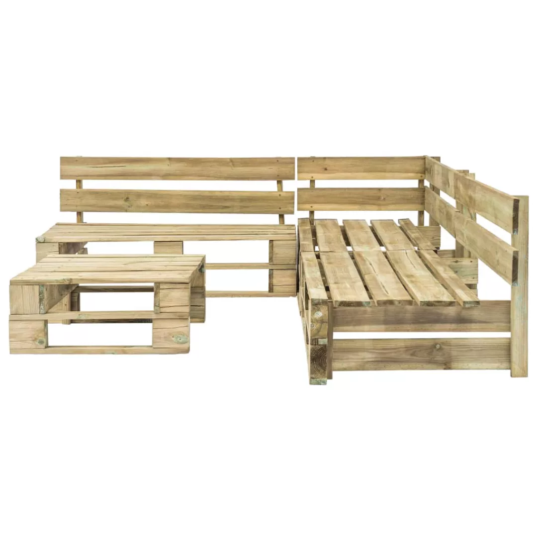 4-tlg. Garten-sofagarnitur Aus Paletten Holz günstig online kaufen