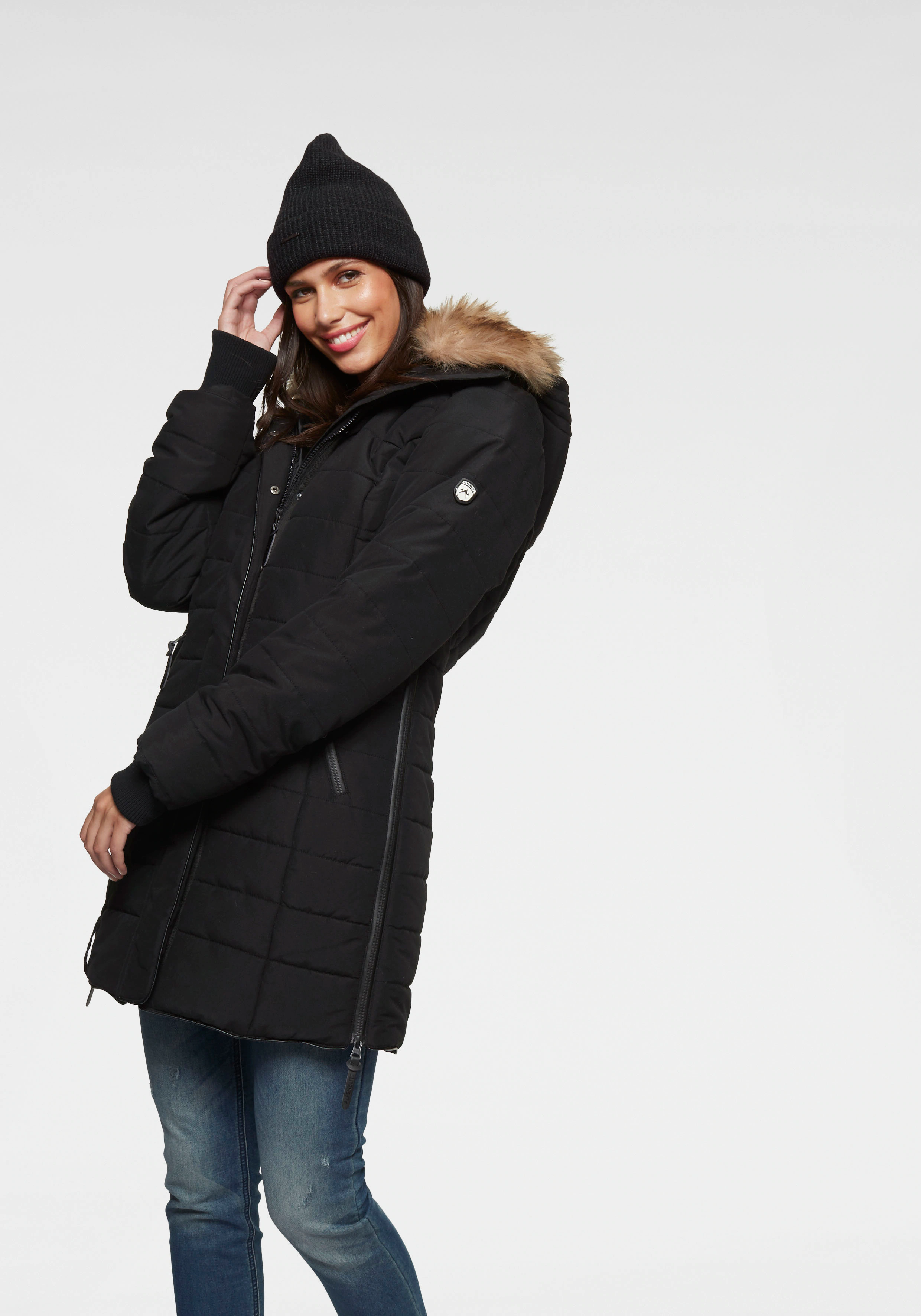 ALPENBLITZ Winterjacke "Bern", mit Kapuze, leichter Webstoff, mit abnehmbar günstig online kaufen