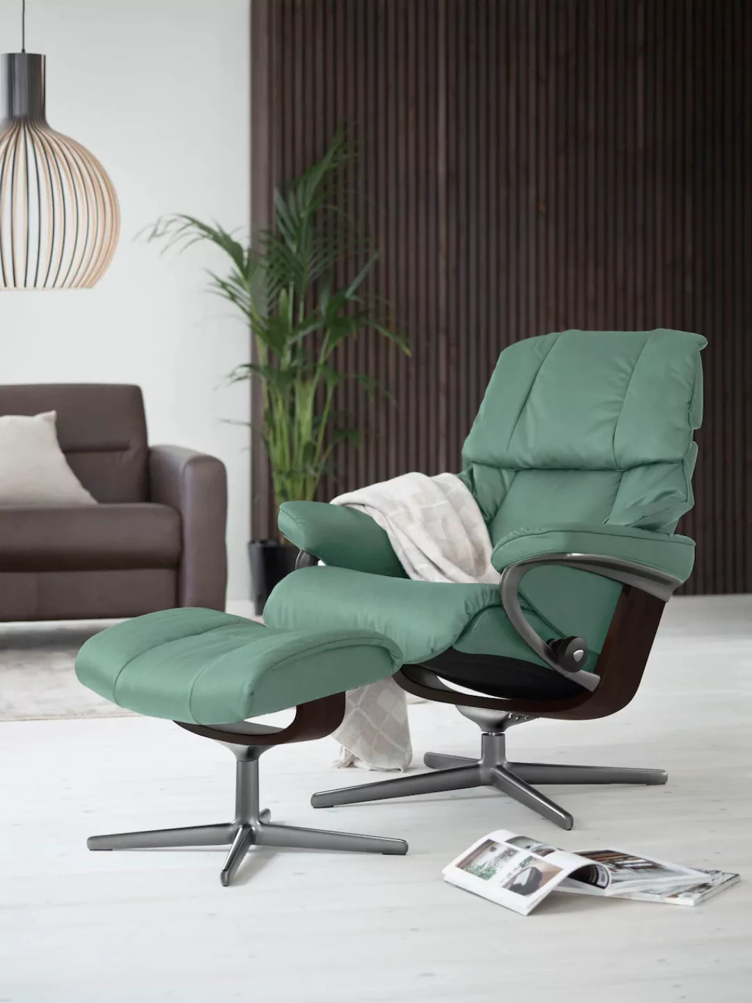 Stressless Fußhocker "Reno", mit Cross Base, Größe S, M & L, Holzakzent Bra günstig online kaufen