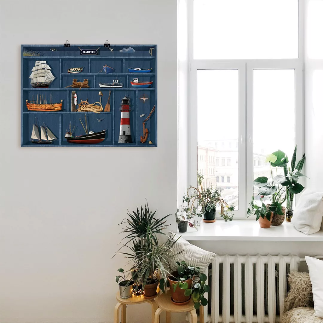 Artland Wandbild »Der maritime Setzkasten«, Arrangements, (1 St.), als Lein günstig online kaufen