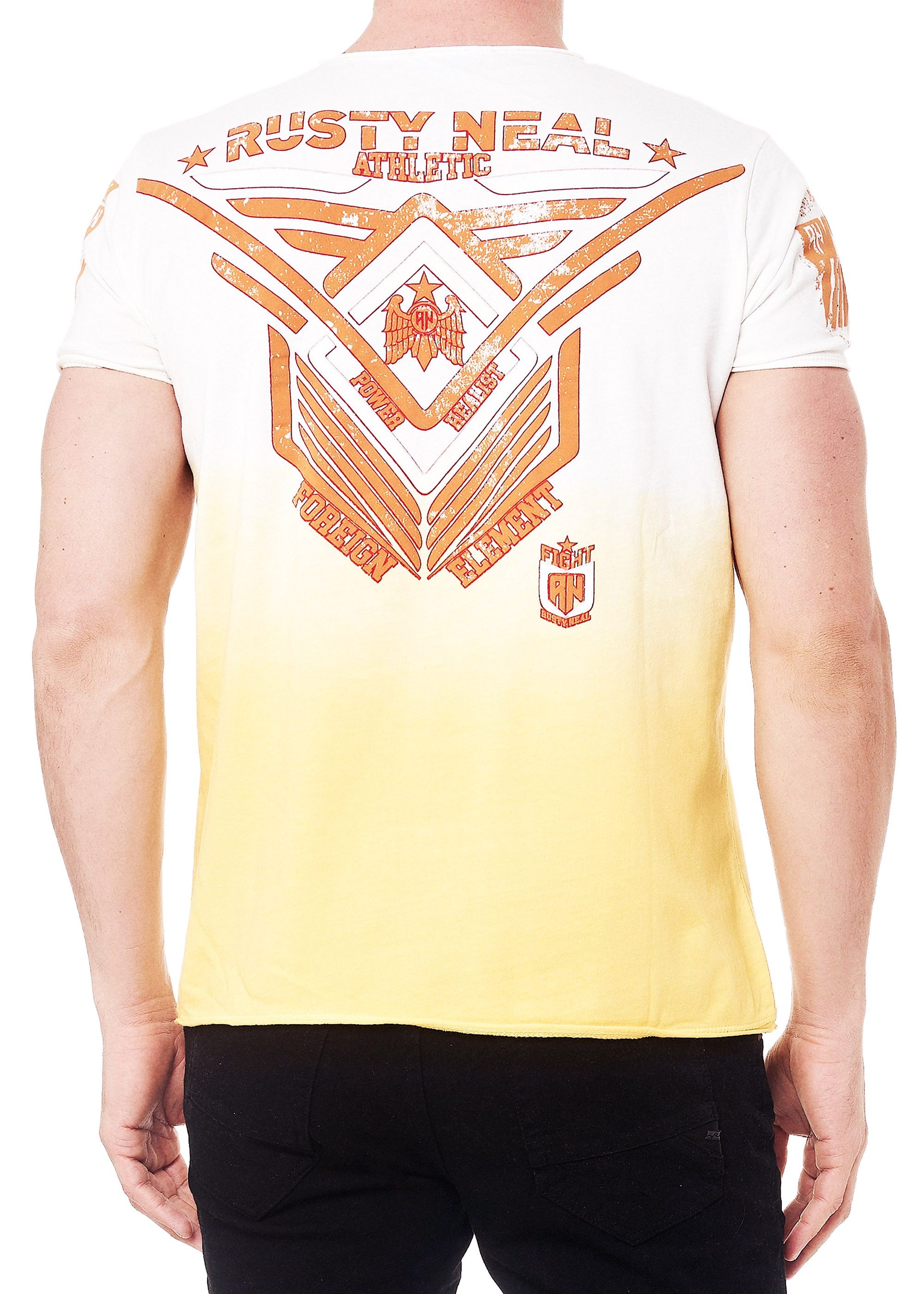R-NEAL T-Shirt T-Shirt Washed Streetwear Printed günstig online kaufen