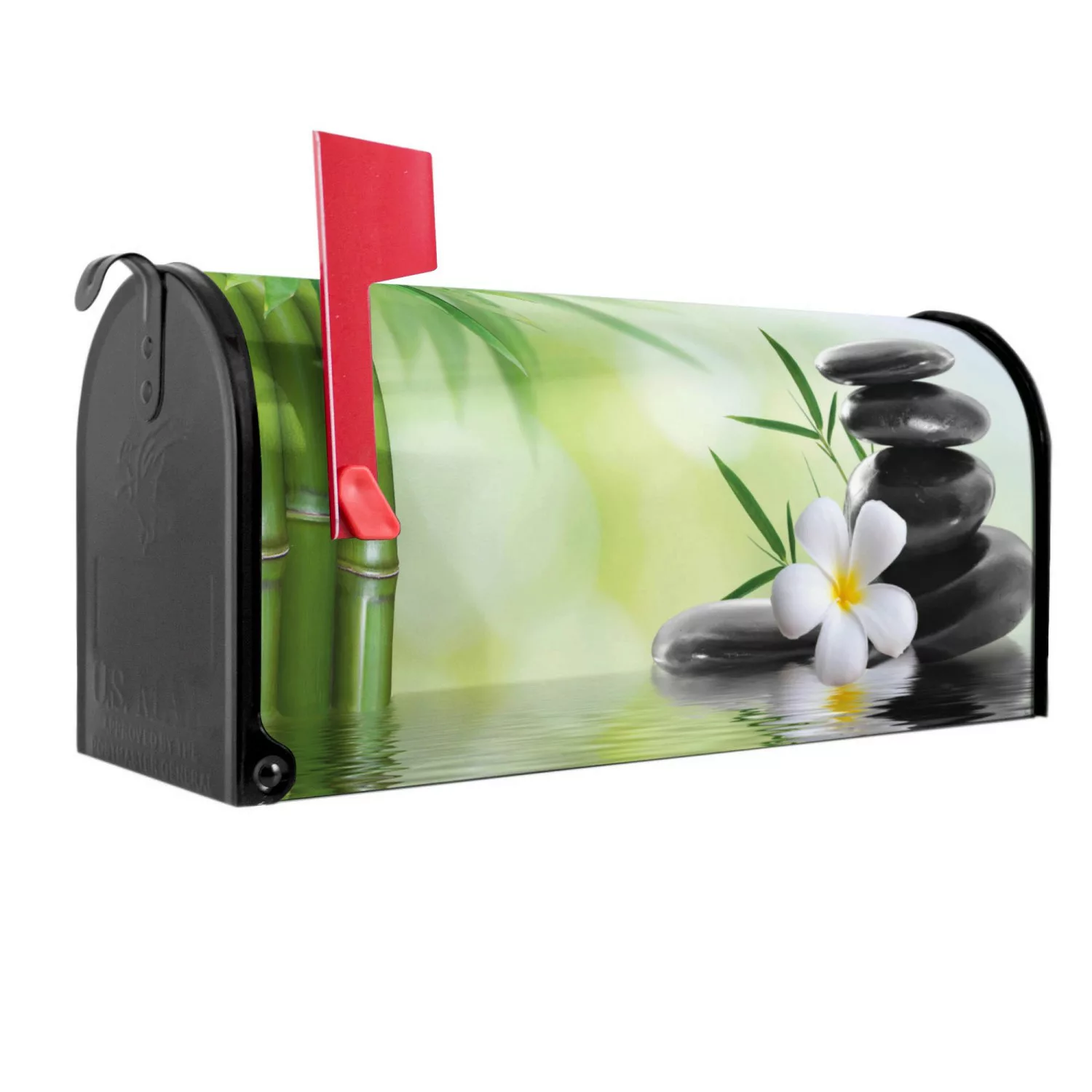 Banjado Amerikanischer Briefkasten Schwarz 48x22x16cm US Mailbox Letterbox günstig online kaufen