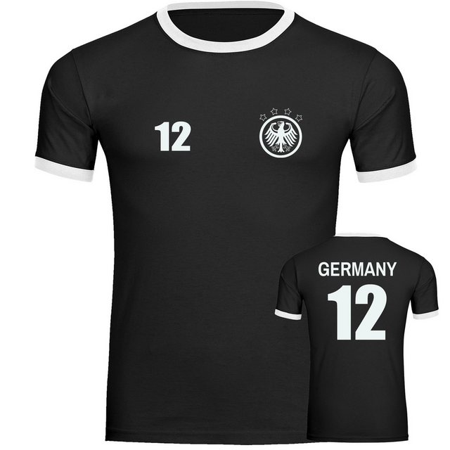 multifanshop T-Shirt Kontrast Germany - Adler Retro Trikot 12 - Männer günstig online kaufen