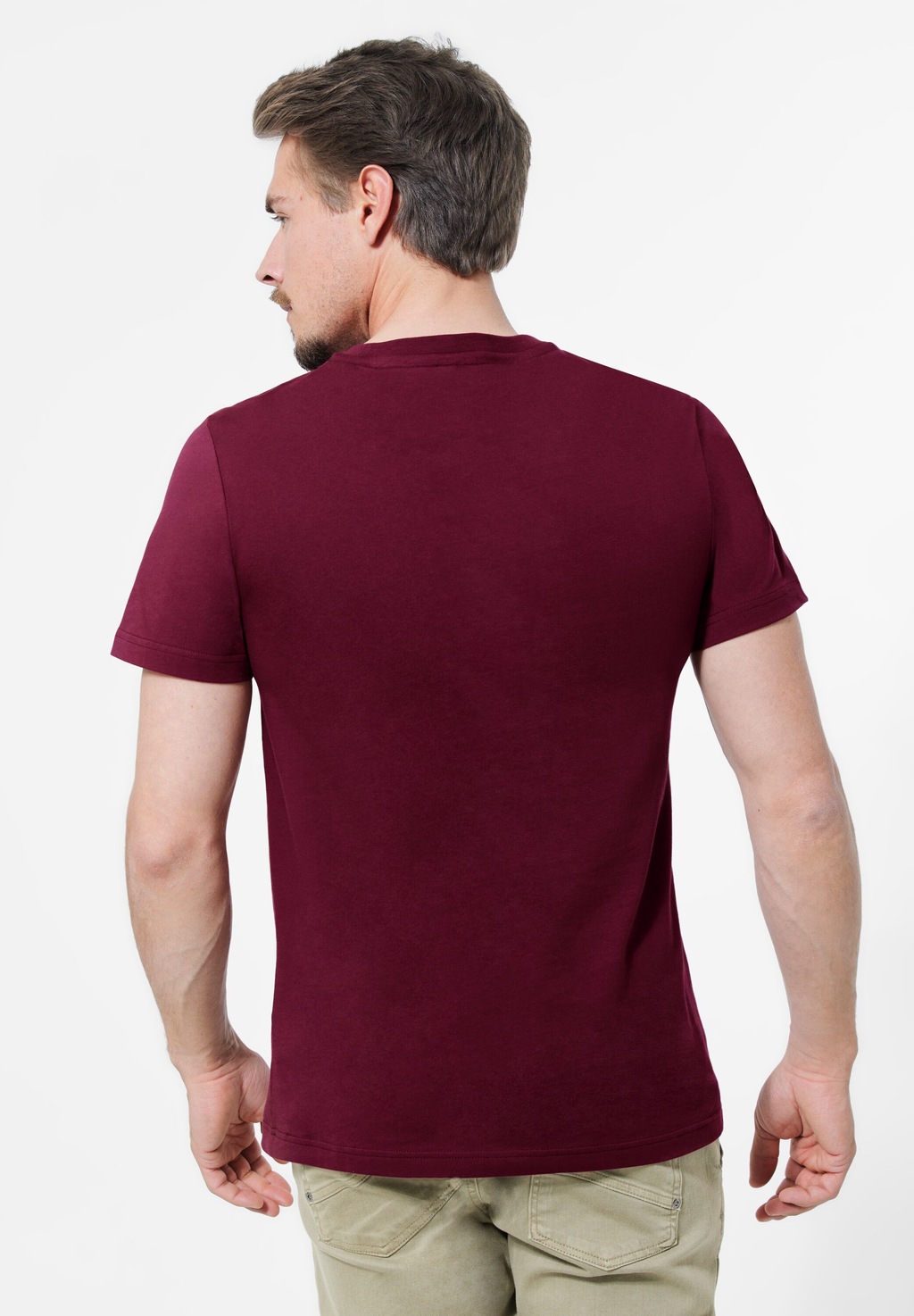 STREET ONE MEN T-Shirt, in Unifarbe günstig online kaufen