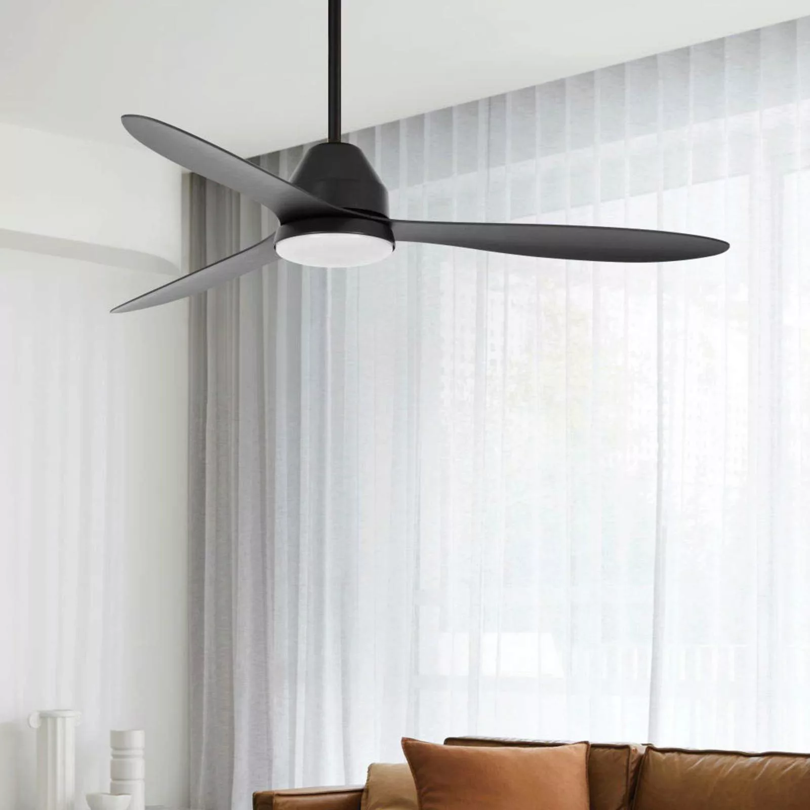 Beacon Deckenventilator mit Licht Whitehaven, schwarz, leise günstig online kaufen