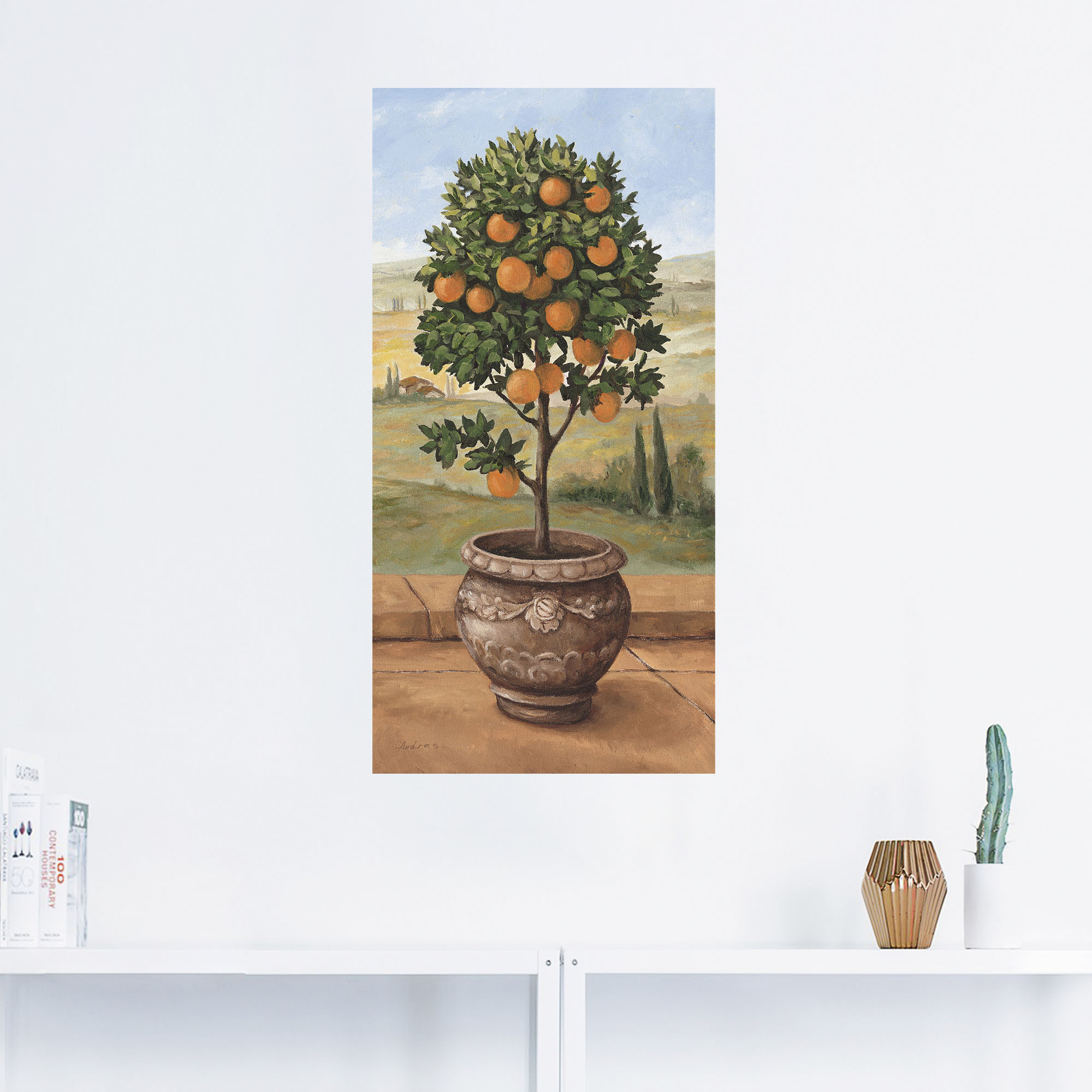 Artland Wandbild "Orangenbaum", Bäume, (1 St.), als Leinwandbild, Wandaufkl günstig online kaufen