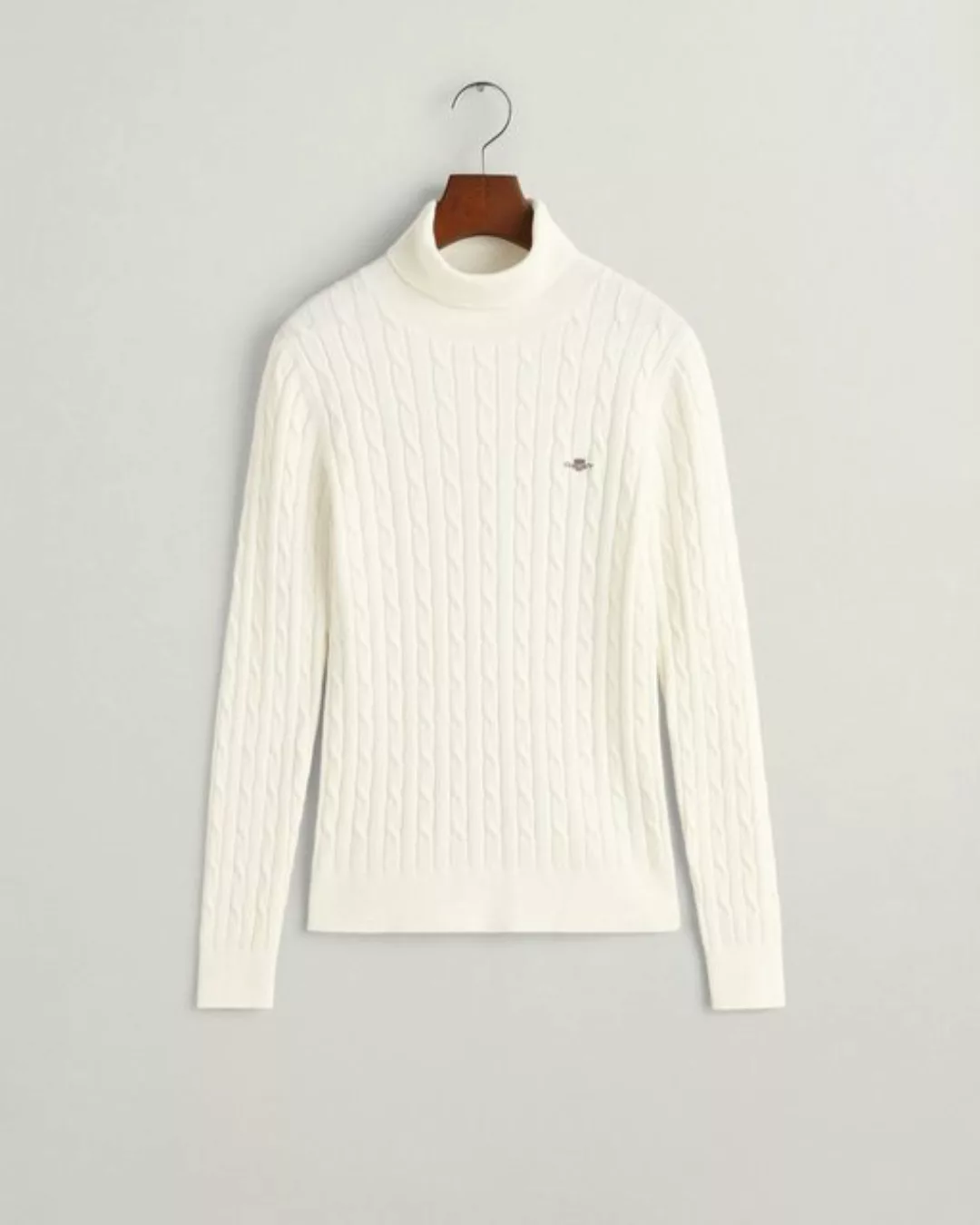 Gant Rollkragenpullover "STRETCH COTTON CABLE TURTLENECK", mit Zopfmuster günstig online kaufen