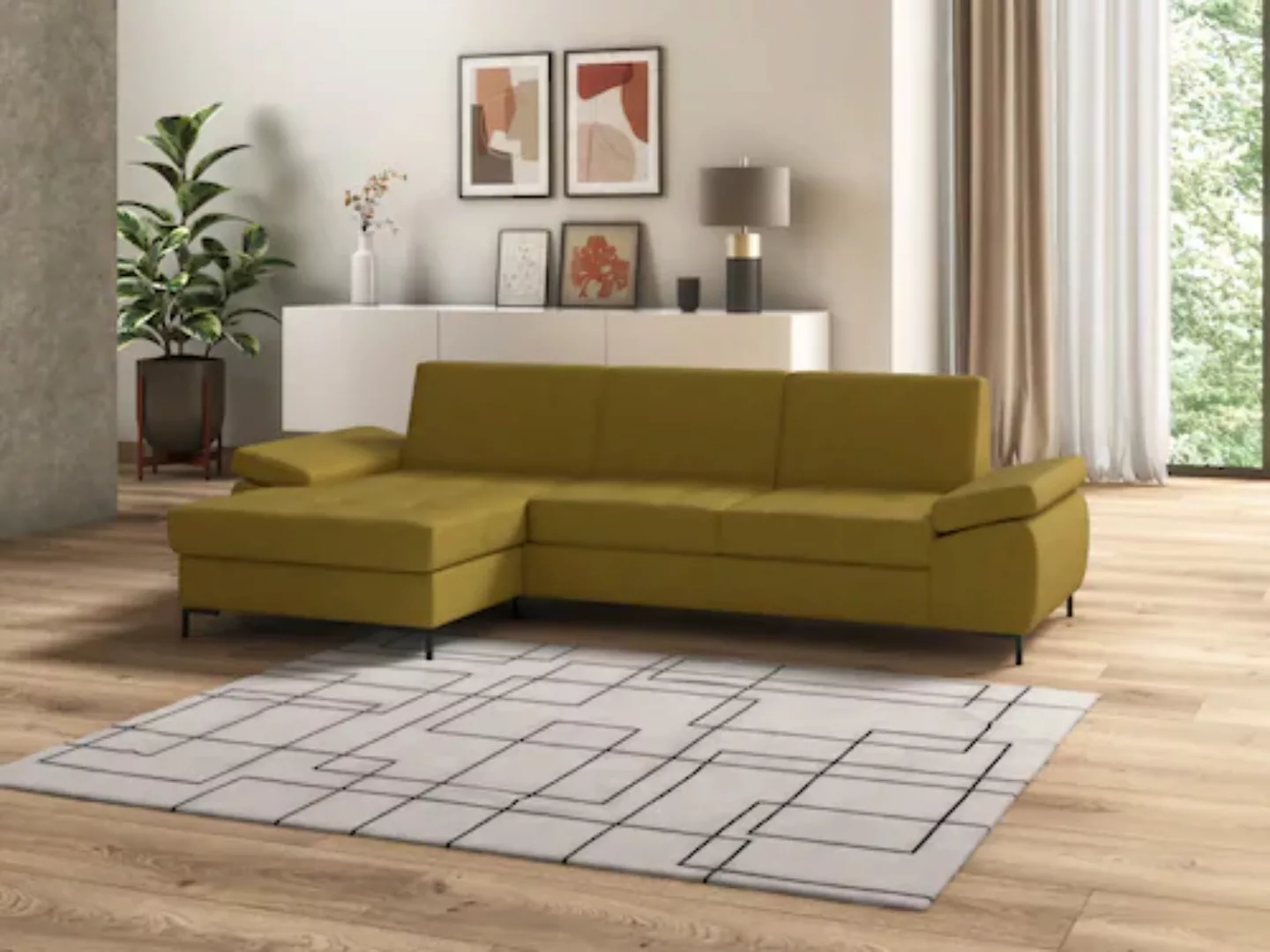 DOMO collection Ecksofa »Capelo L-Form«, mit Armteilverstellung, wahlweise günstig online kaufen